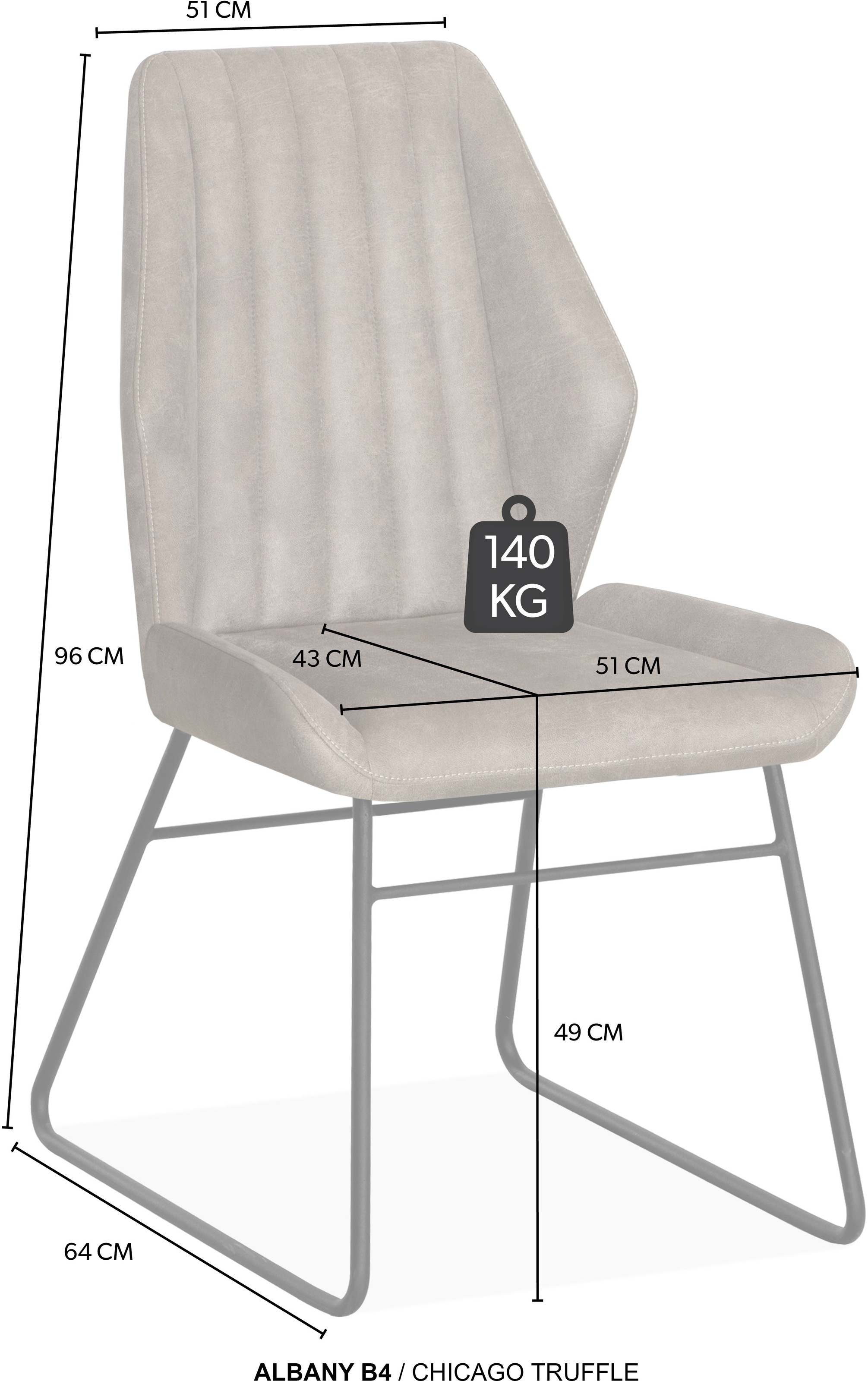 OMG Design Esszimmerstuhl »Albany« (Set) 1 Stk.Esszimmerstuhl, pflegeleichter Bezug