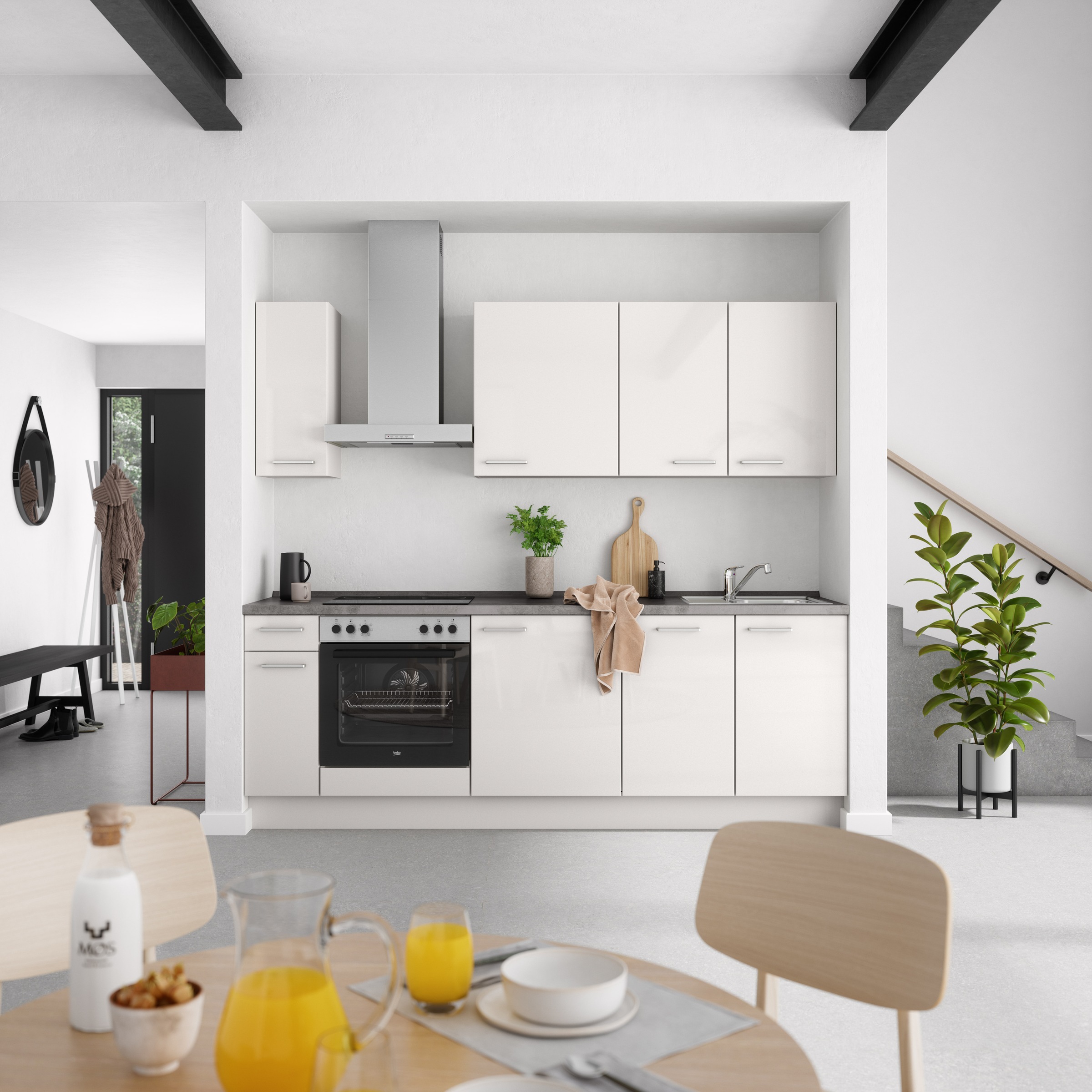 nobilia® Küchenzeile »"Flash I"«, vormontiert, Ausrichtung wählbar, Breite 240 cm, wahlw. mit E-Geräten