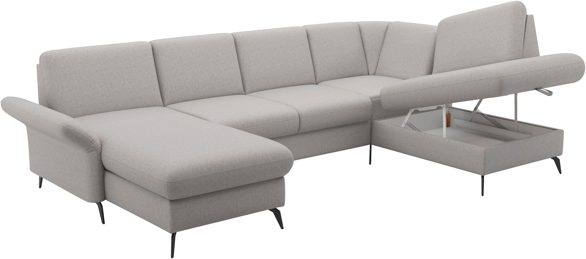 Home affaire Wohnlandschaft »Rochelle«, optional: Armteilverstellung, klappbar, Bettkasen