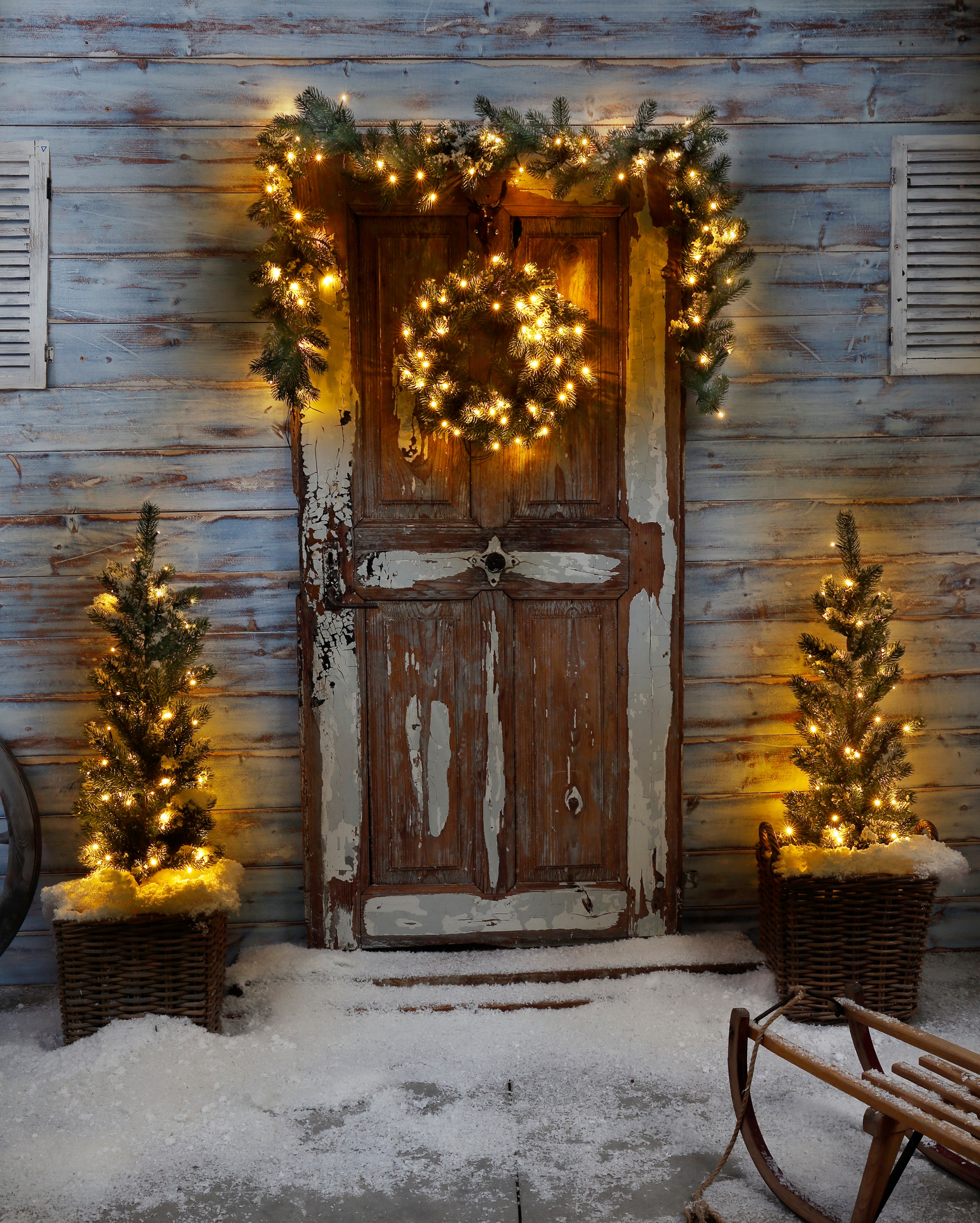 my home LED Baum und 4-teiliges bestellen online mit Weihnachts-Set, Girlande Dekokranz »Bennet«