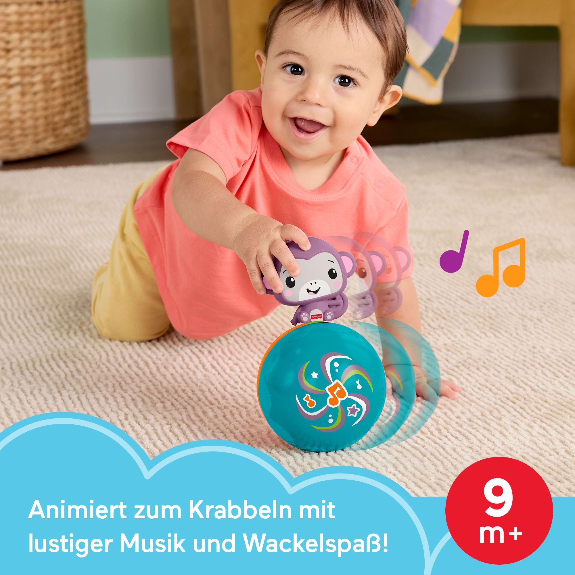 Fisher-Price® Lernspielzeug »Lila Musik-Äffchen-Ball« mit Musik