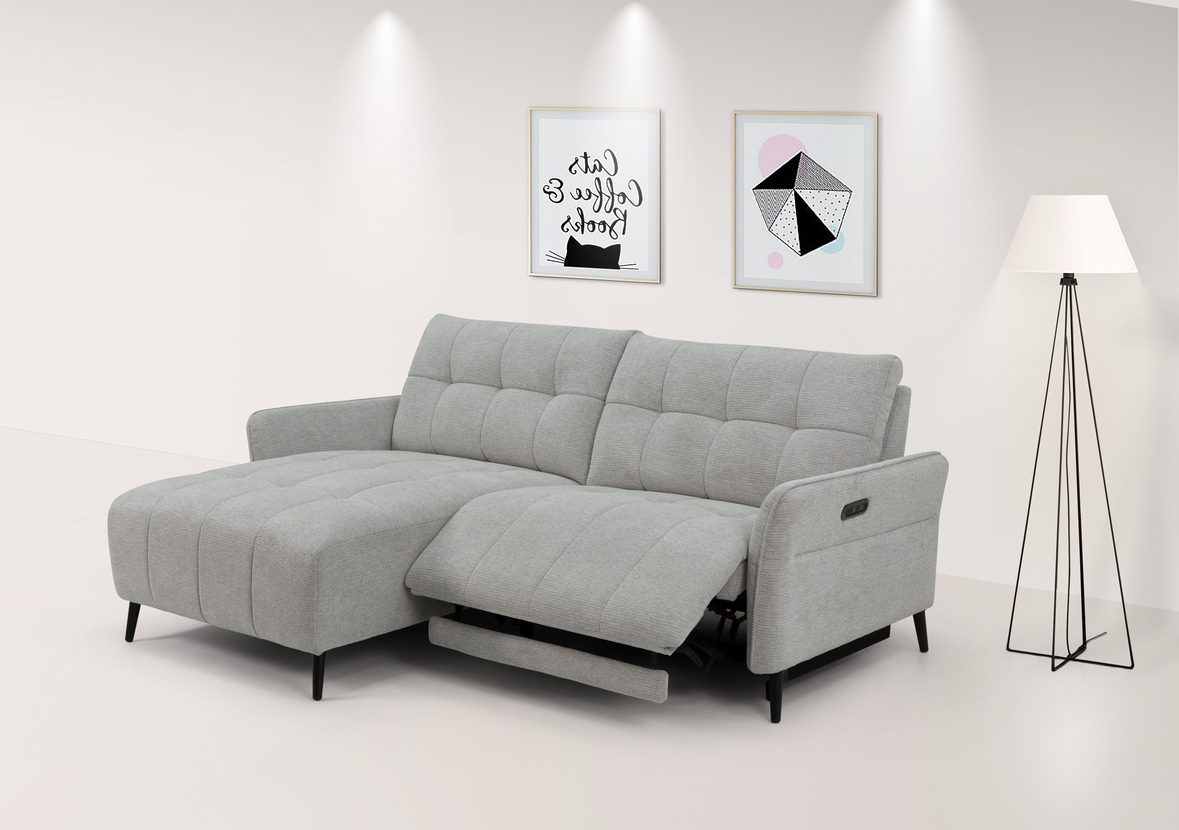 INOSIGN Ecksofa »DENIO 3-Sitzer, L-Form (Breite 209cm), elektr. Relaxfunkti günstig online kaufen