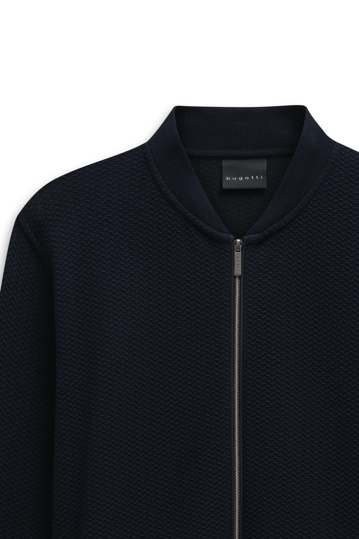 bugatti Sweatjacke »Modern Fit«, mit Collegekragen und Reißverschluss