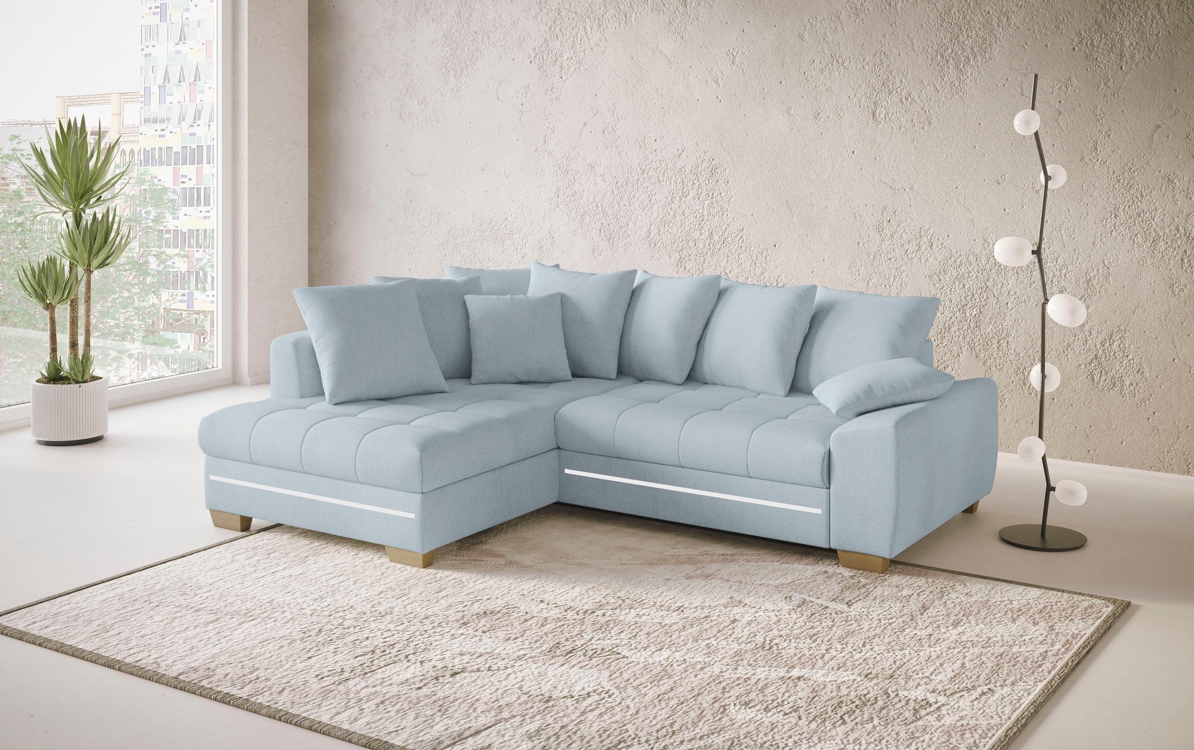 Mr. Couch Ecksofa »Nikita II, L-Form« mit RGB-LED Beleuchtung, wahlweise mi günstig online kaufen