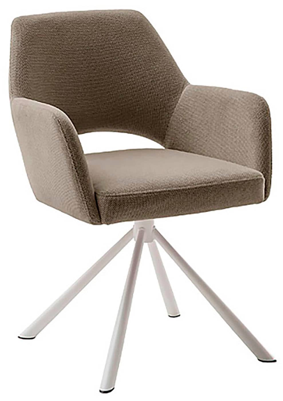 MCA furniture 4-Fußstuhl »BEVERLY«, (Set), 2 St., Chenilleoptik, Esszimmerstuhl,Chenilleoptik,360°drehbar,Sitzhöhe 49cm,belastbar 120kg