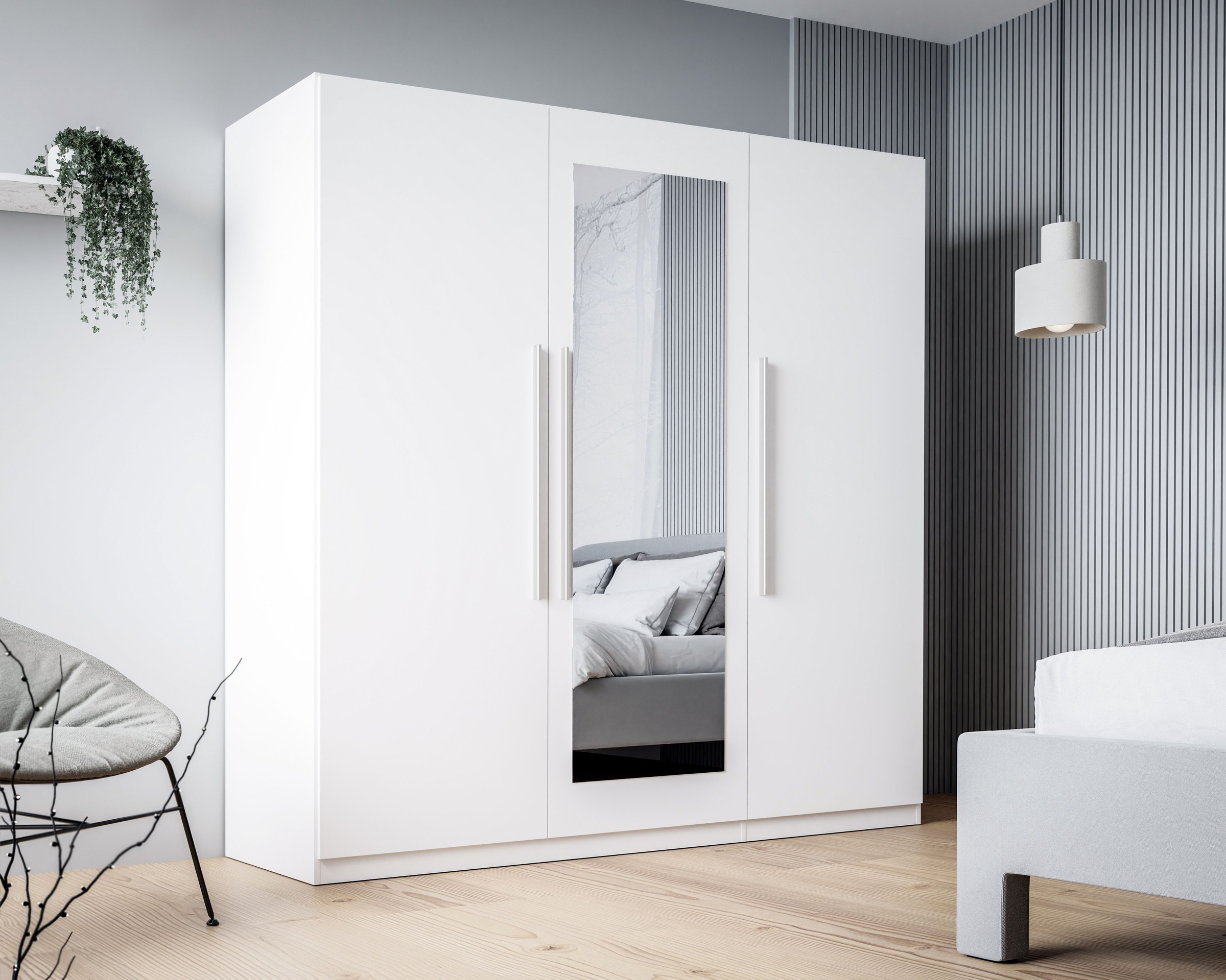 FORTE Drehtürenschrank, B/H/T 180,6/212,9/59 cm, Stauraum, Spiegeltüre günstig online kaufen