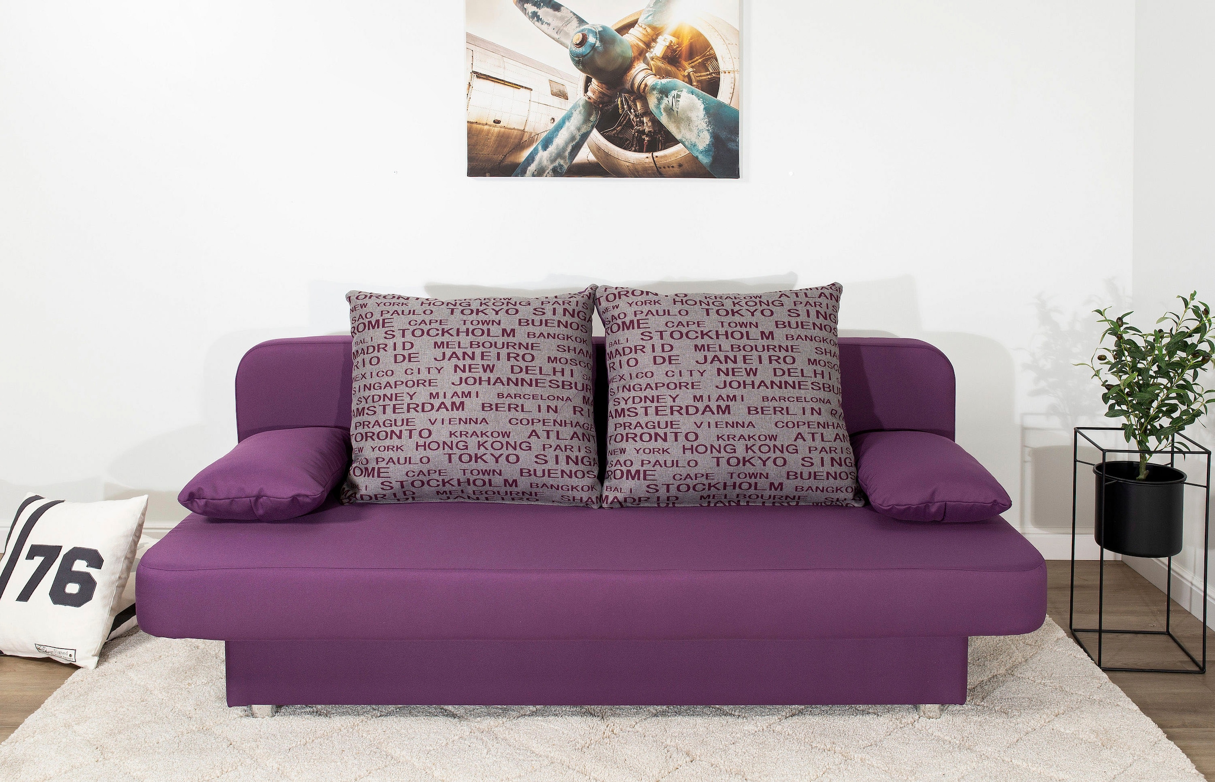 COLLECTION AB Schlafsofa »Ulla inkl. Bettfunktion und Bettkasten« inkl. Wen günstig online kaufen