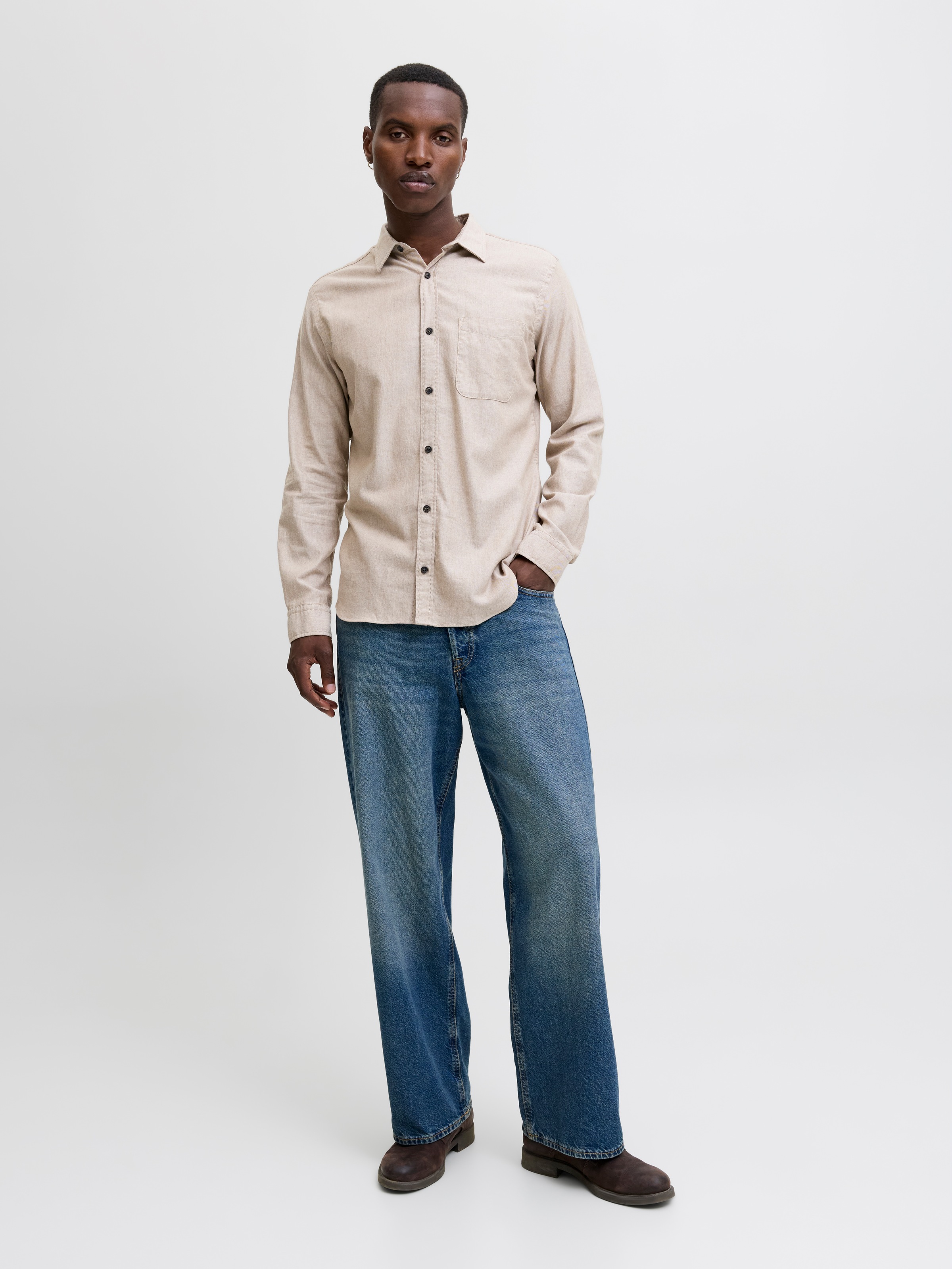 Jack & Jones Langarmhemd »JJECLASSIC MELANGE SHIRT L/S NOOS«