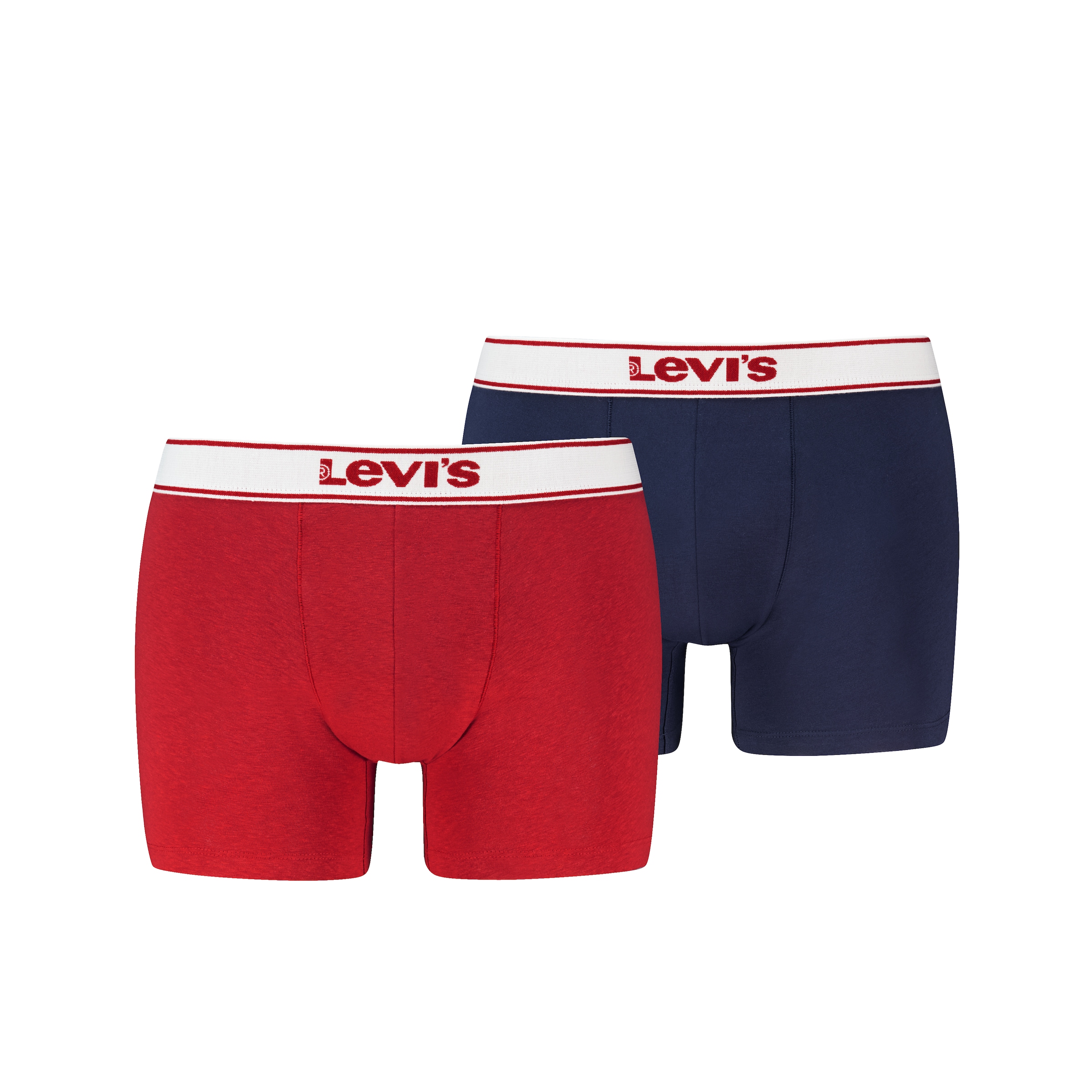 Levi's® Boxershorts »LEVIS MEN VNTG HTR BOXER BRIEF 2P« 2er Pack,  ohne Eingriff, uni, meliert, Logo-Bund, elastisch