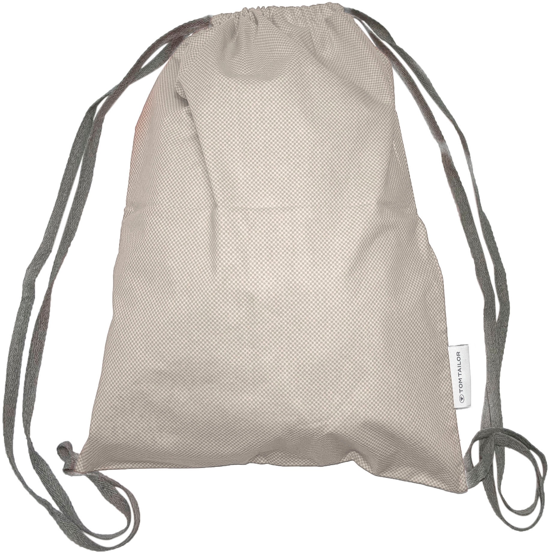 TOM TAILOR HOME Wendebettwäsche »Eric in Gr. 135x200 oder 155x220 cm«, mit Reißverschluss, mit GRATIS-Zugabe: Sportbeutel aus 100% Baumwolle