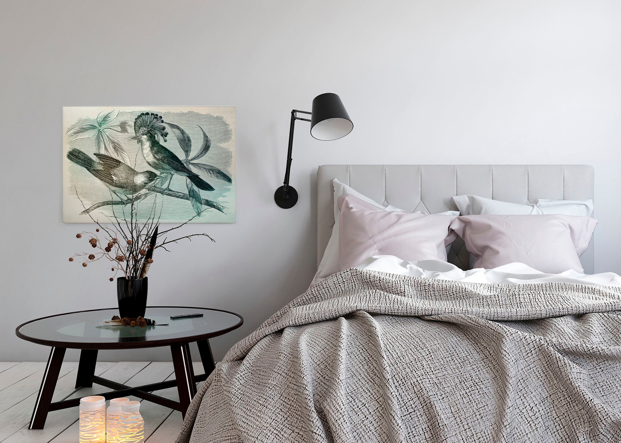 A.S. Création Leinwandbild »vintage birds«, Kunst-Gemälde-Kinder, (1 St.), Vogel Keilrahmen Bild Leinwand-Bild Wohnzimmer modern Wandbild Kinder