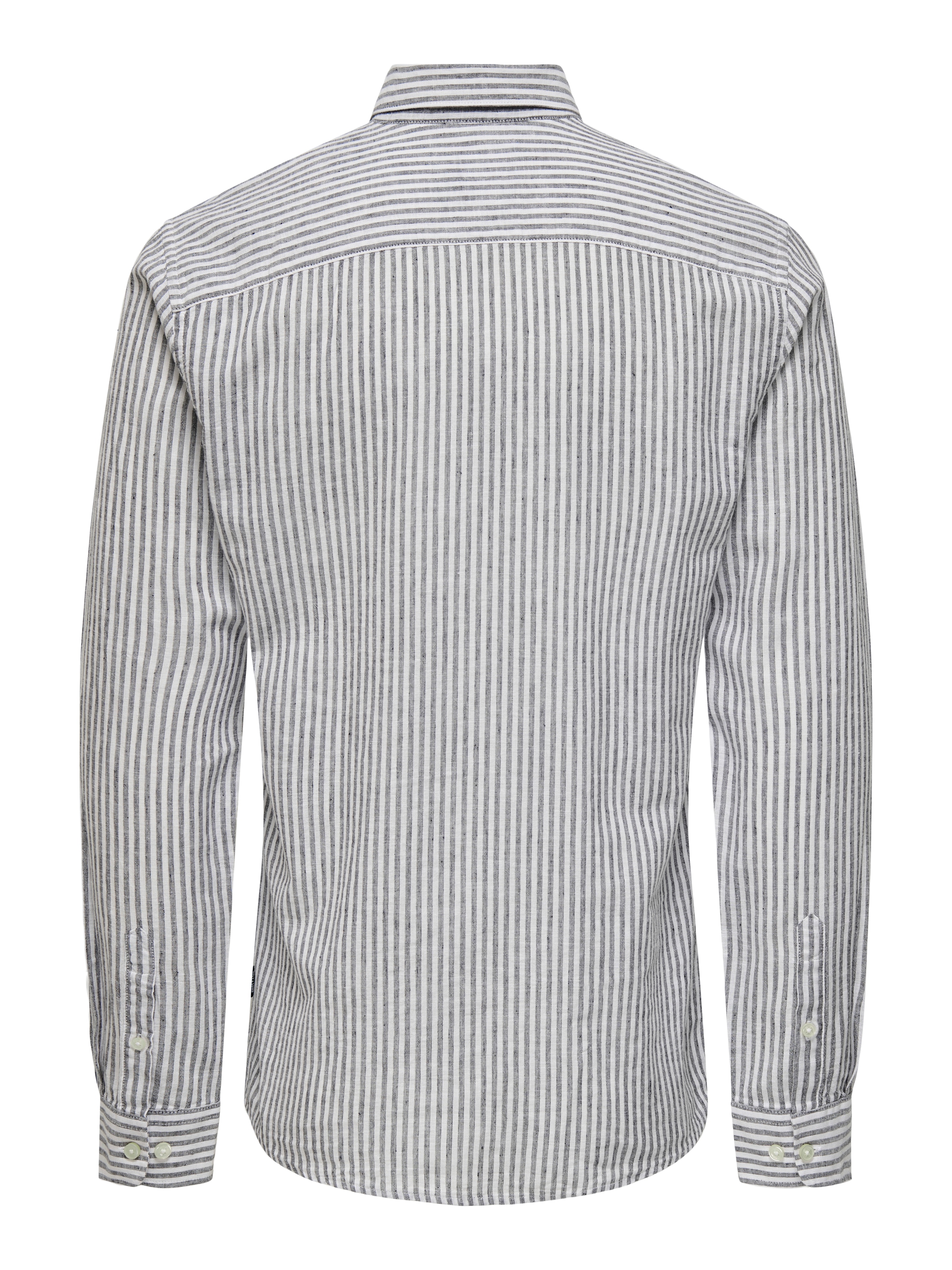 ONLY & SONS Kurzarmhemd »ONSCAIDEN LS STRIPE LINEN SHIRT 660 NOOS«