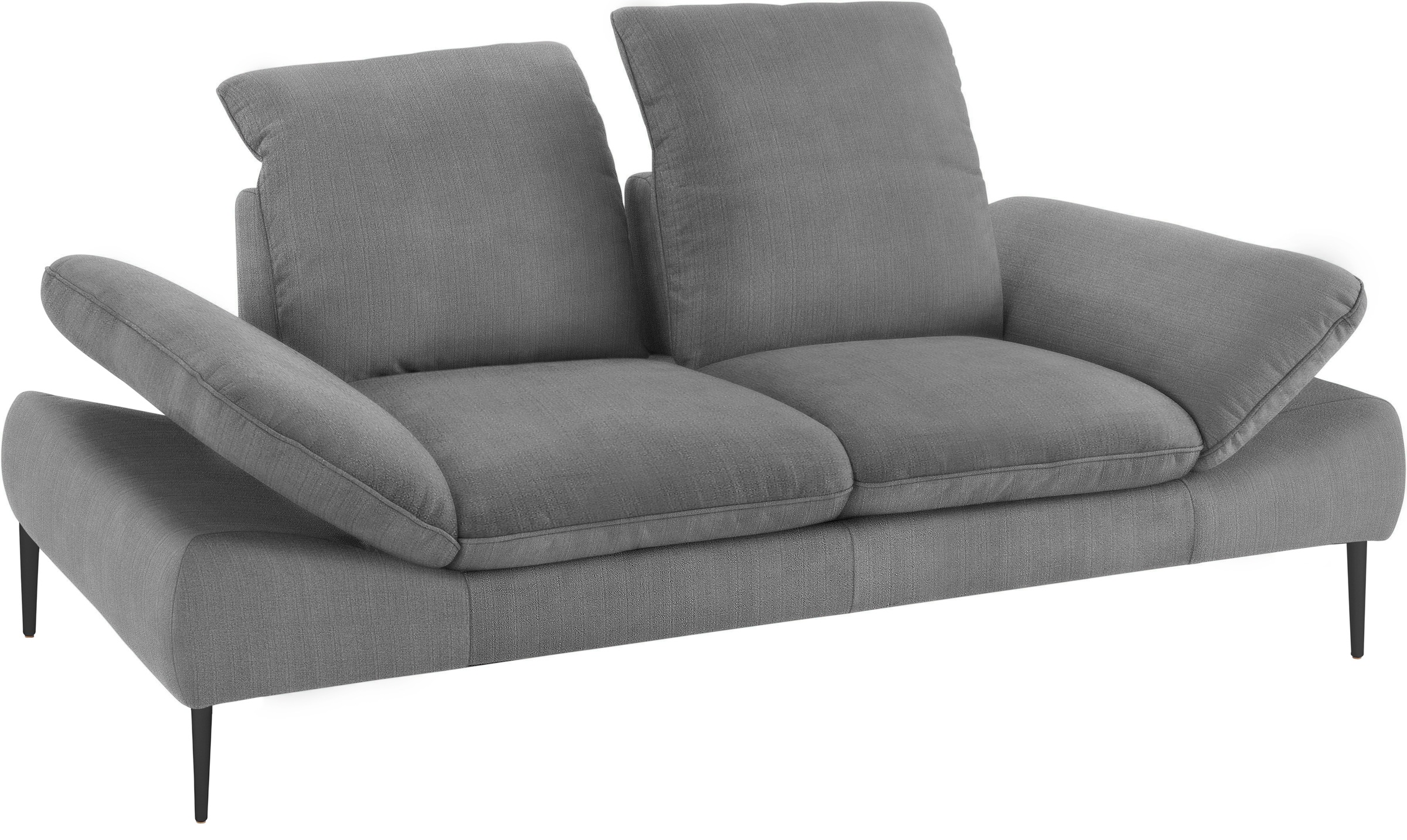 W.SCHILLIG 2,5-Sitzer »enjoy&MORE«, Sitztiefenverstellung, Füße schwarz pulverbeschichtet, Breite 232 cm