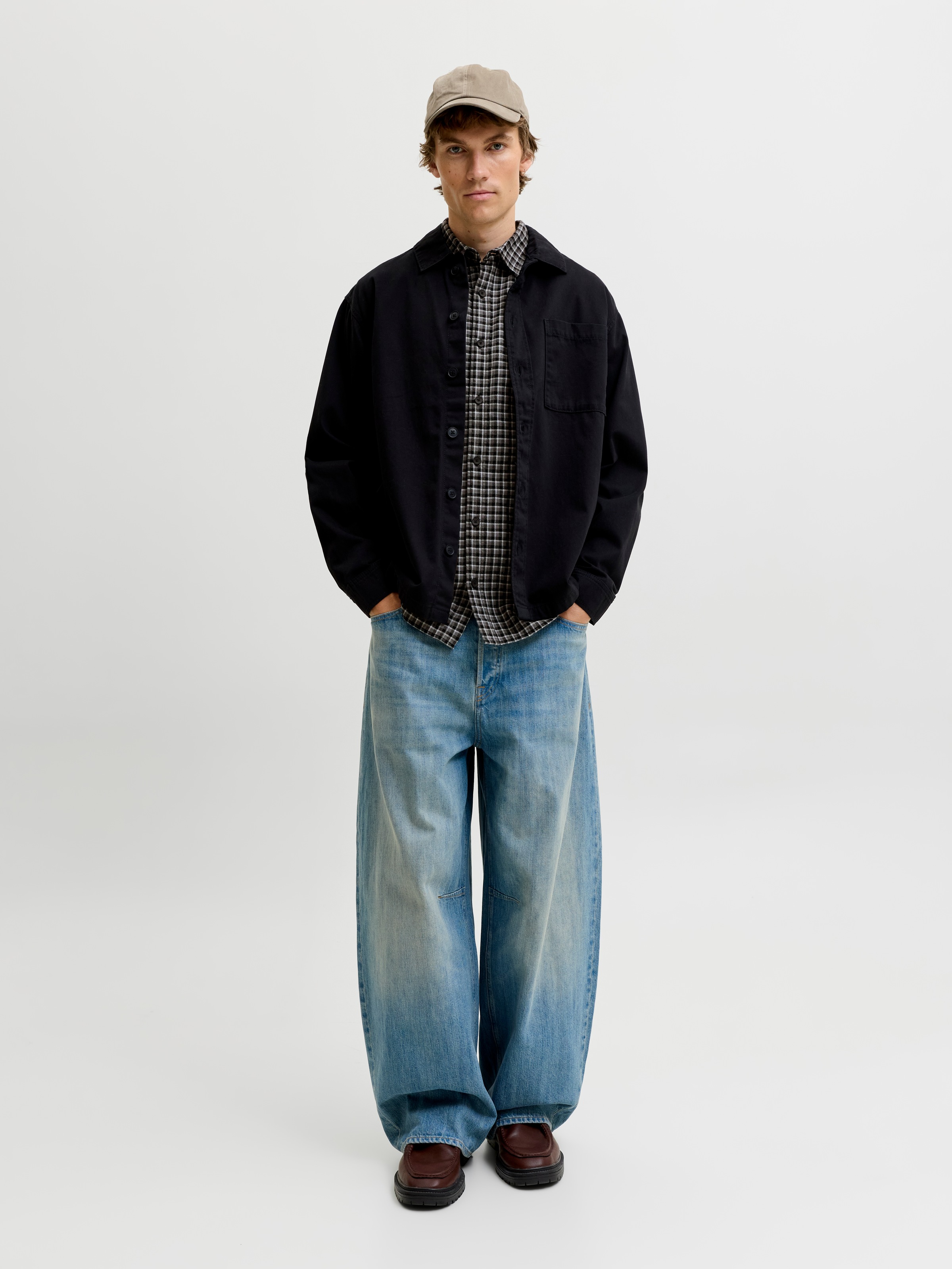 Jack & Jones Langarmhemd »JJCARTER CHECK SHIRT LS SN« Baumwolle, relaxed fit