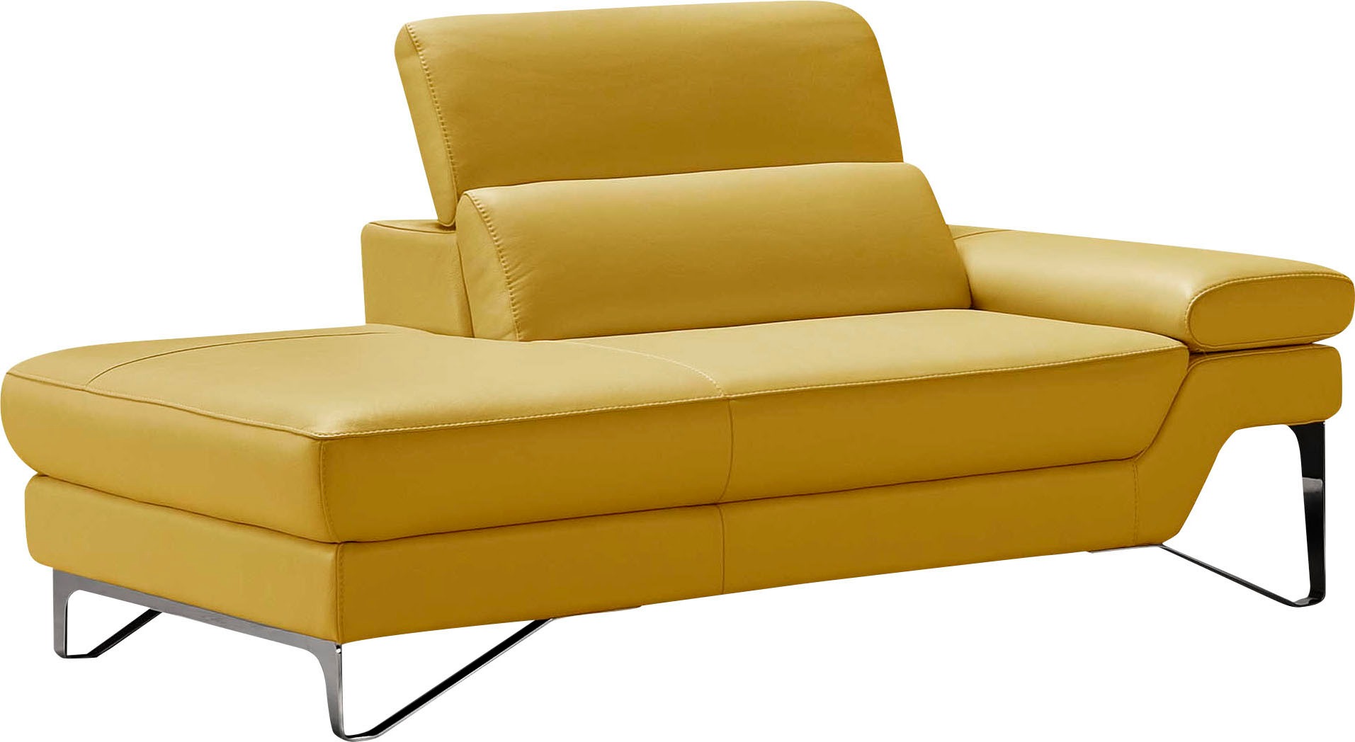 Egoitaliano Ottomane »Princess, elegantes Designsofa mit erstklassigem Sitzkomfort,«, inkl. verstellbarem Kopfteil und edle Designmetallfüße