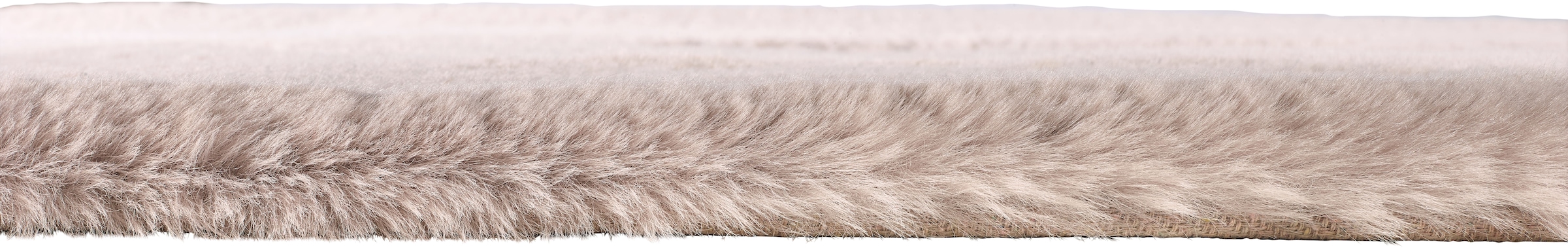 Dekowe Fellteppich »Roger Deluxe«, rund, 33 mm Höhe, Kunstfell, Kaninchenfell-Haptik, weicher Hochflor