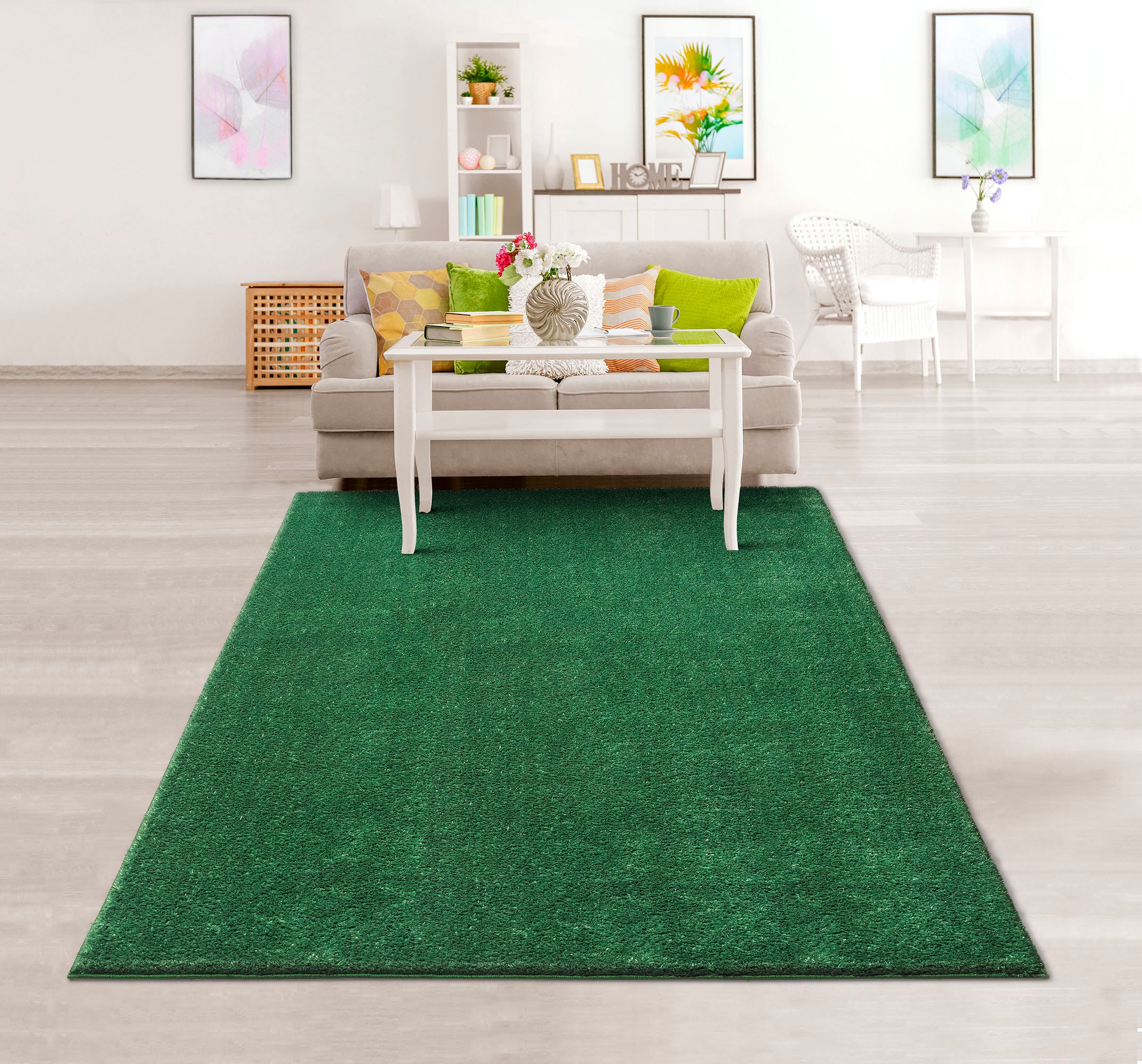 Guido Maria Kretschmer Home&Living Hochflor-Teppich »Cosima«, rechteckig, 30 mm Höhe, Mikrofaser, extra flauschig, weich, pflegeleicht, elegant, Uni