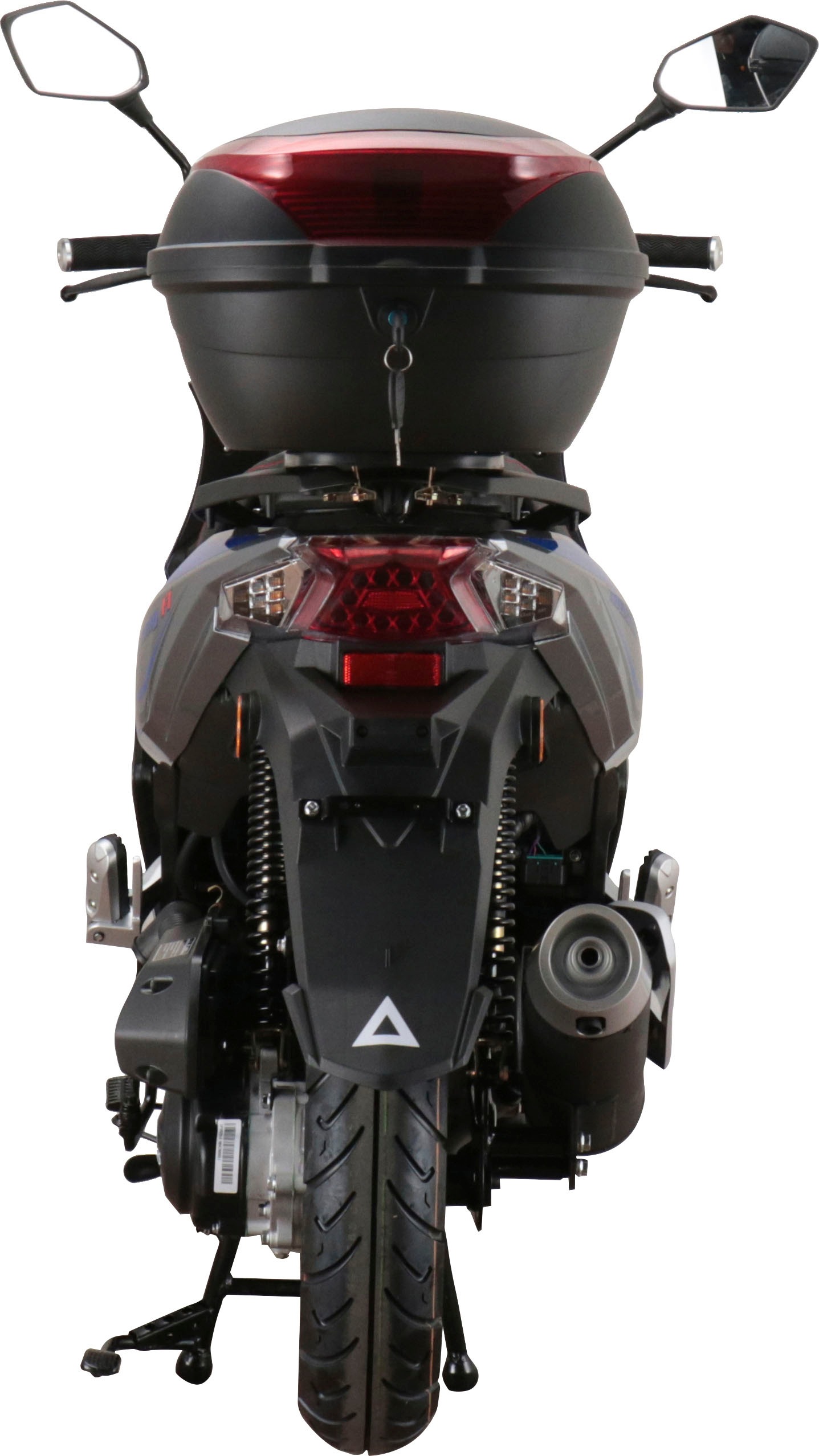 Alpha Motors Motorroller »Mustang FI«, 50 cm³, 45 km/h, Euro 5, 3 PS, (Set, mit Topcase), mit USB-Anschluss und Lenkerschloss, sportliches Design