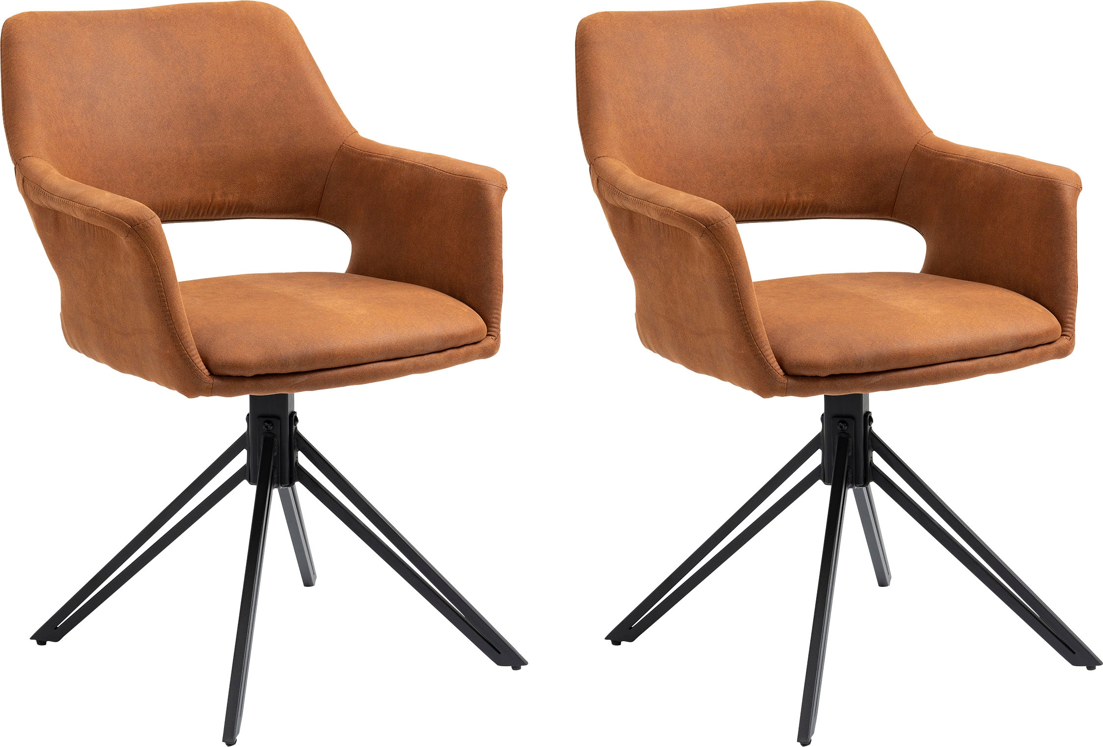 byLIVING Esszimmerstuhl »Estelle« (Set) 2 Stk. Samtstoff 360 Grad drehbar günstig online kaufen