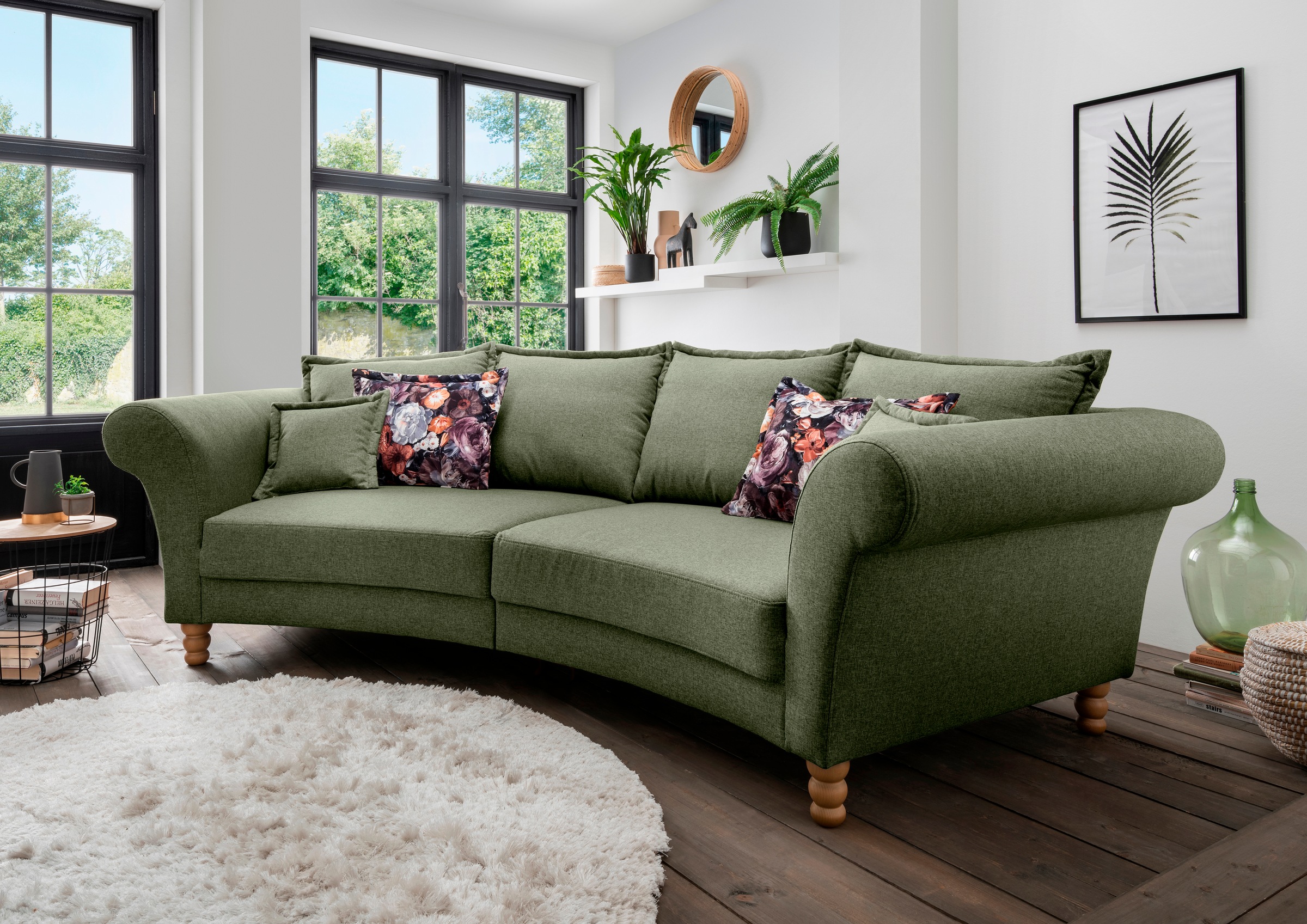 Home affaire Big-Sofa »Tassilo geschwungene Formensprache, bequem, Mega Sof günstig online kaufen