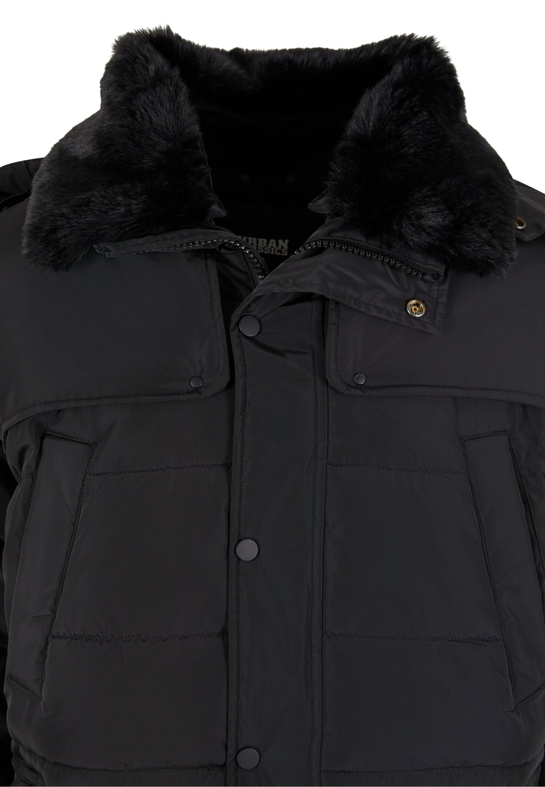 URBAN CLASSICS Winterjacke »Urban Classics Puffer Jacket With Detachable Fur Collar« 1 Stk. tlg. ohne Kapuze