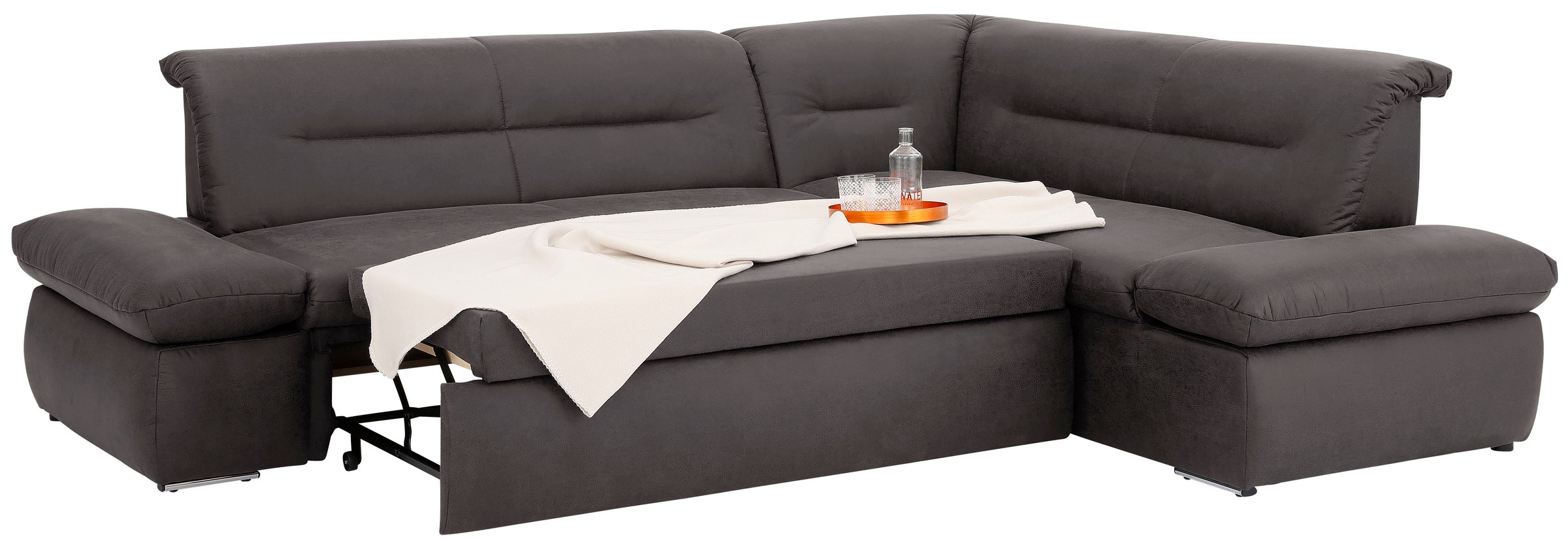 INOSIGN Ecksofa »Avesa L-Form«, Wahlweise mit Arm- und Bettfunktion, B/T/H: 275/211/80 cm