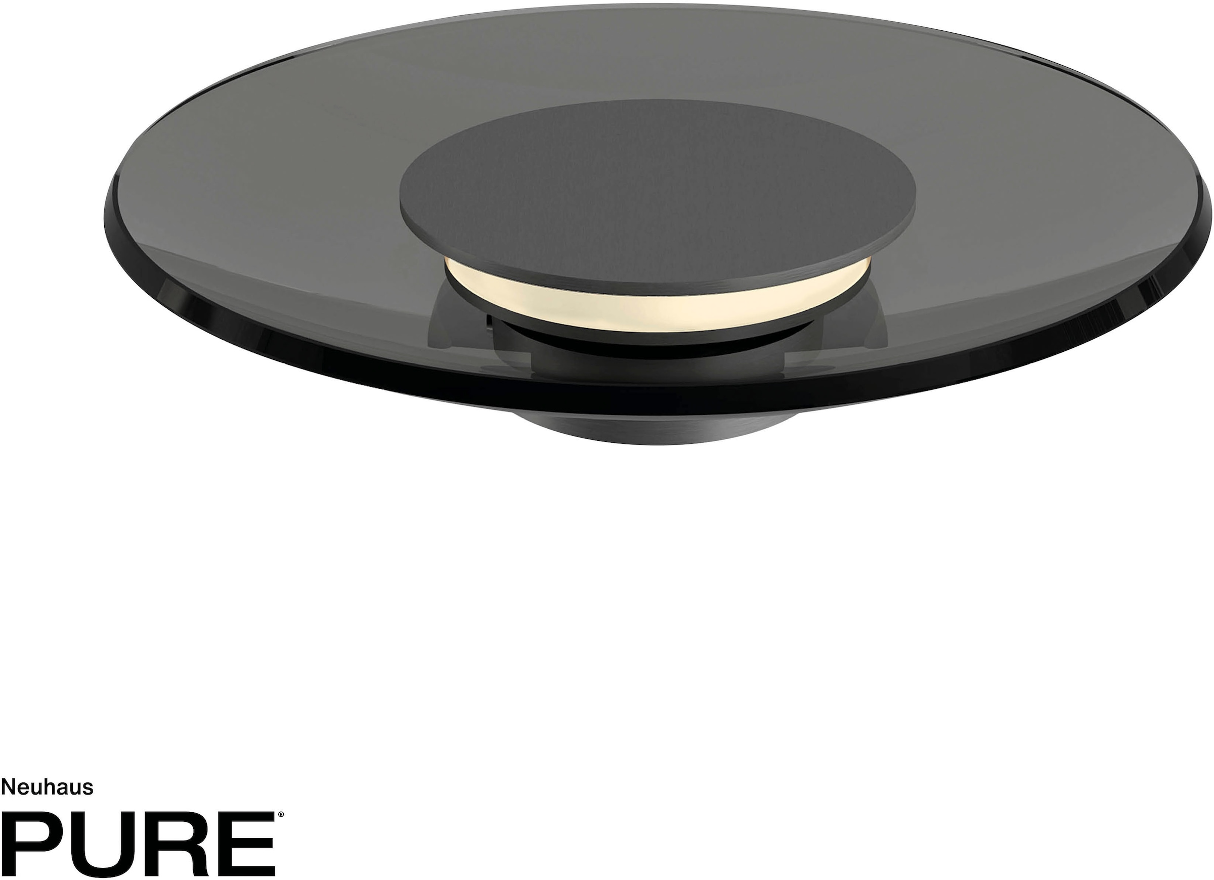 Neuhaus PURE LED Tischleuchte »PURE Moon« LED-Board 1 Stk. Warmweiß Stufenloses dimmen per Touchdimmer, Rauchglas