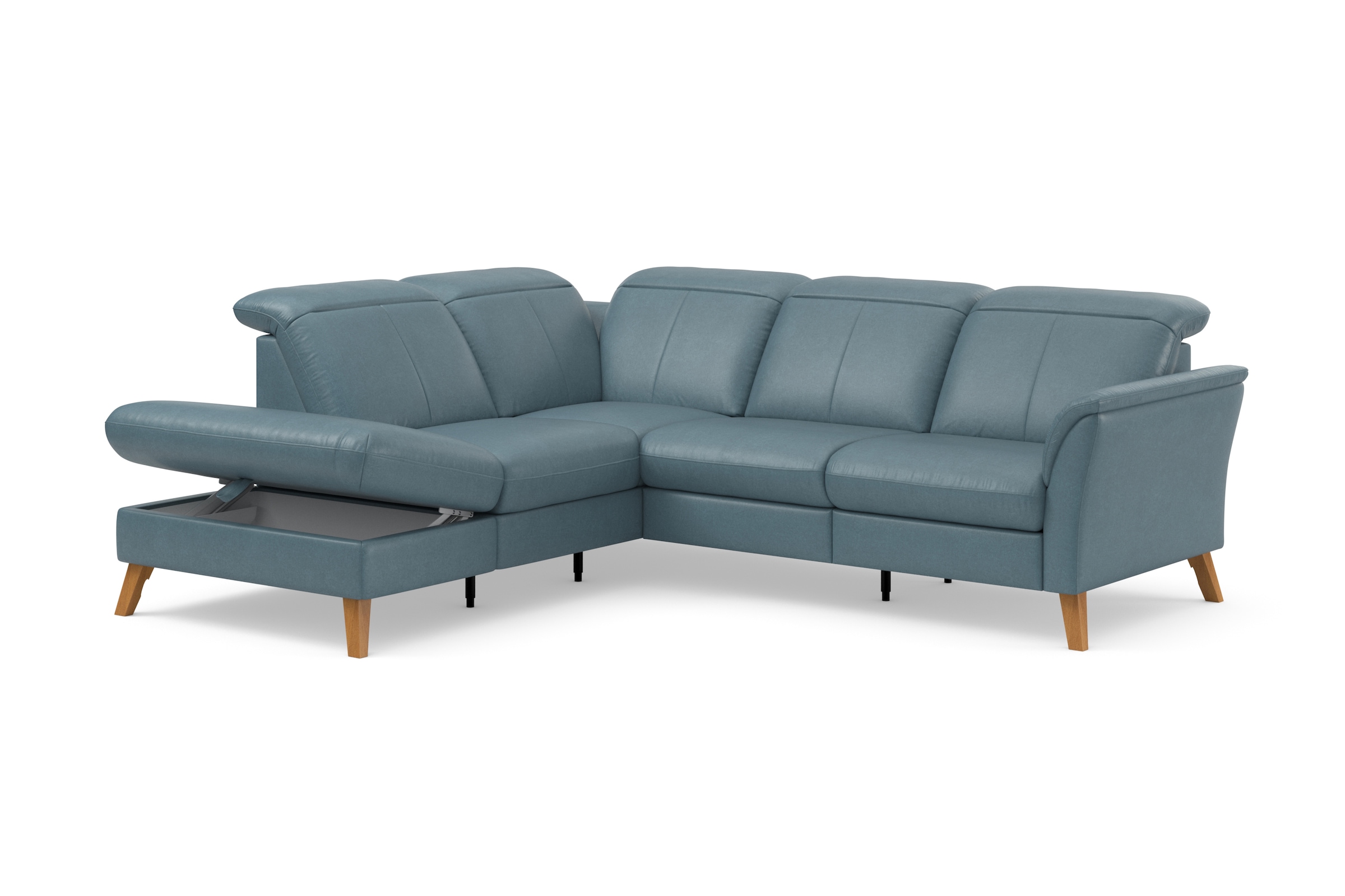 sit&more Ecksofa »Romero L-Form«, wahlweise mit oder ohne TV-Funktion, Bettfunktion, Bettkasten