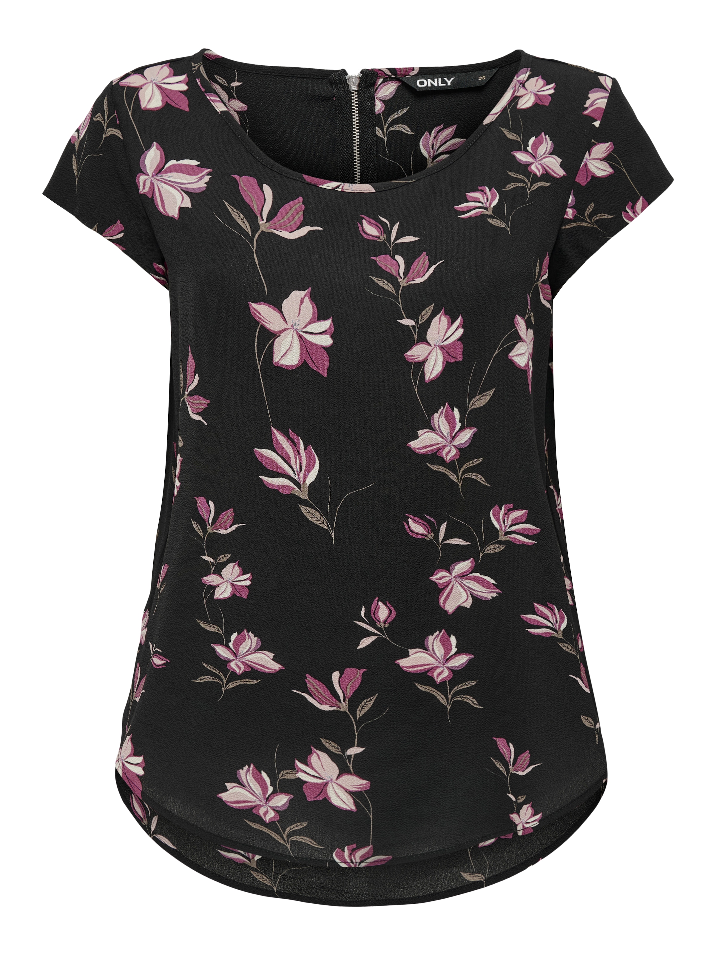 ONLY Shirtbluse »ONLVIC S/S AOP TOP NOOS PTM« mit Allover Druck