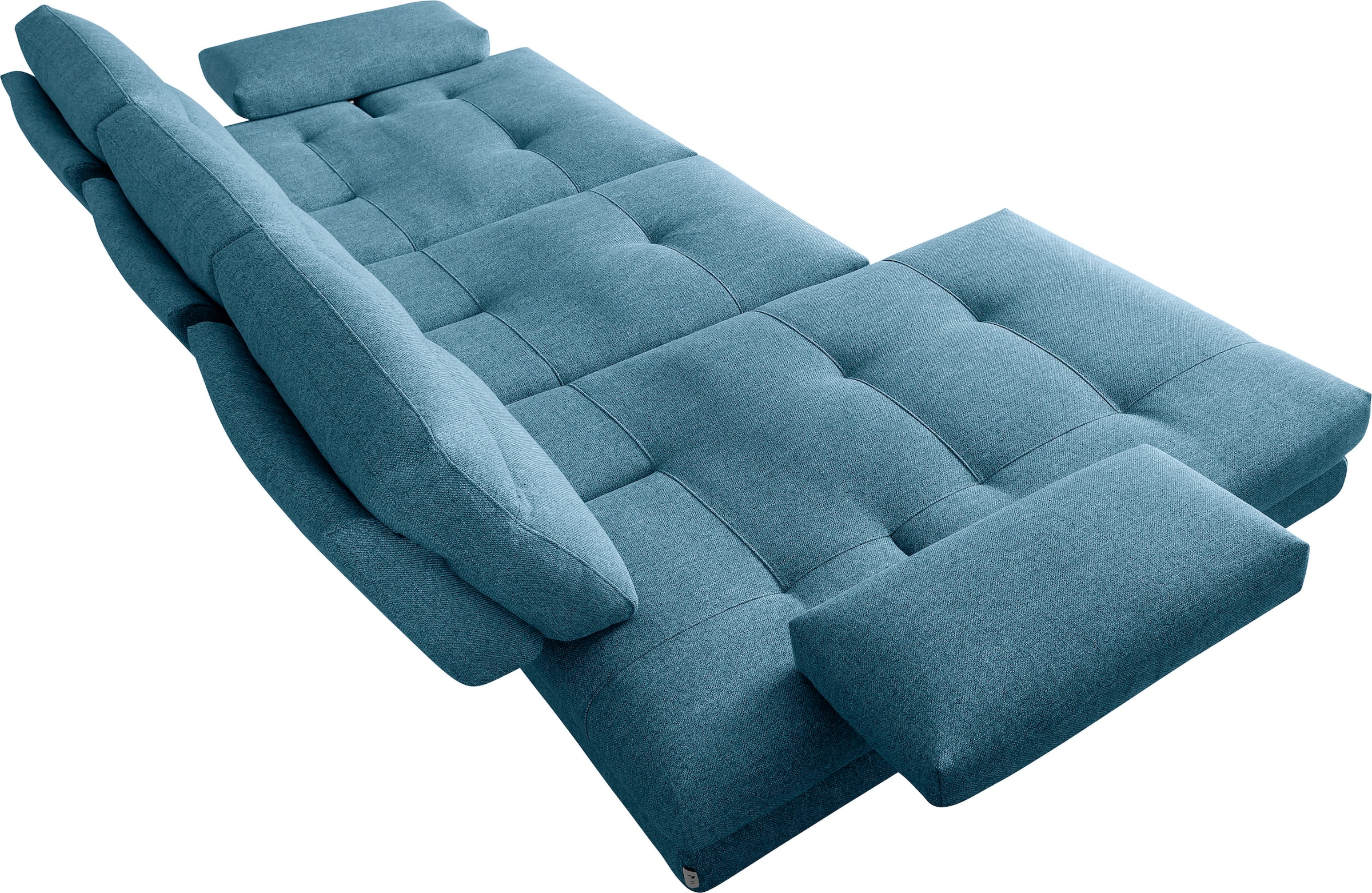 CALIA ITALIA Ecksofa »Toby Wing, L-Form, Designsofa mit sensationellem Sitzkomfort«, inklusive Sitztiefenverstellung, Füße in chrom glänzend