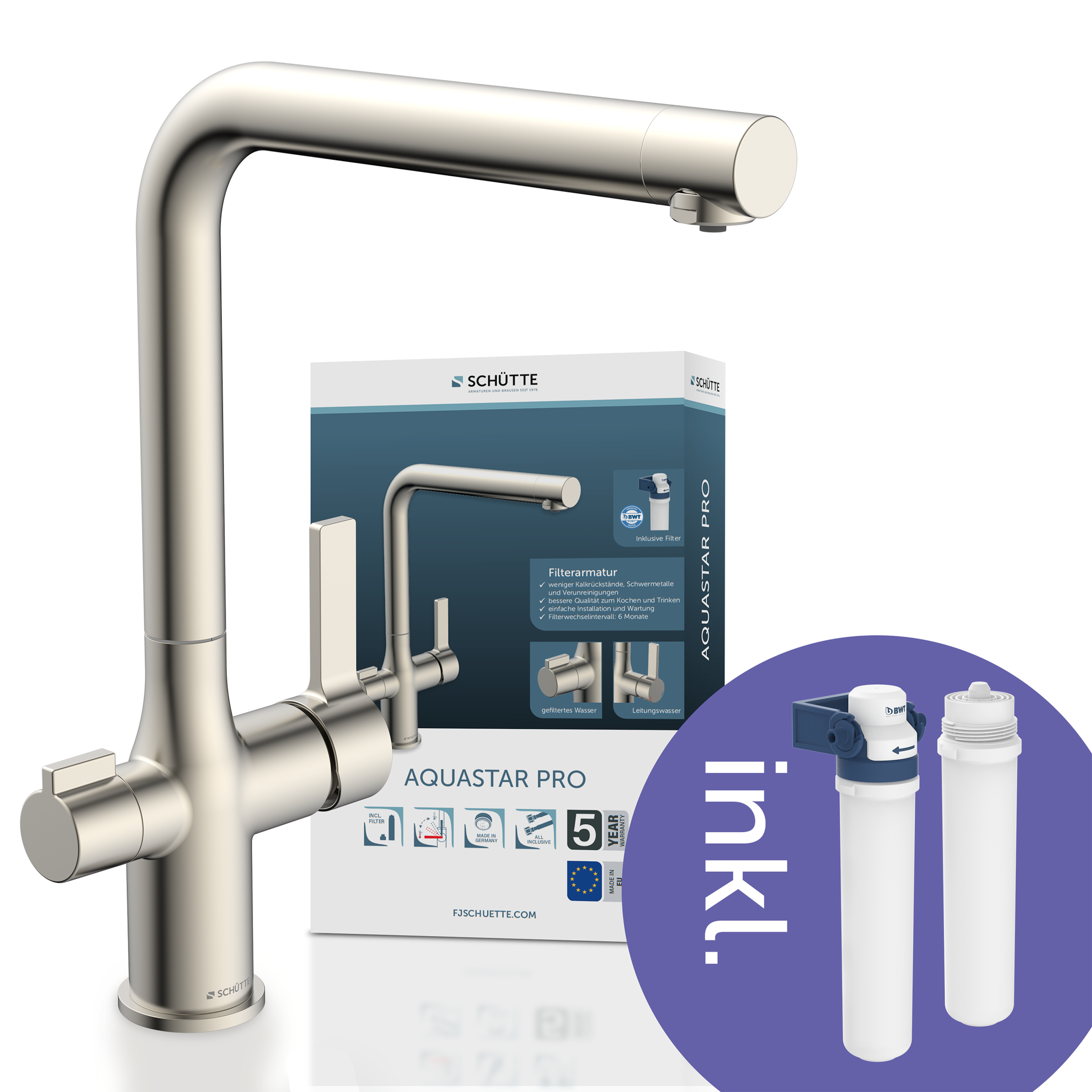 Schütte Spültischarmatur »AQUASTAR PRO«, mit Filtersystem für Trinkwasser, günstig online kaufen