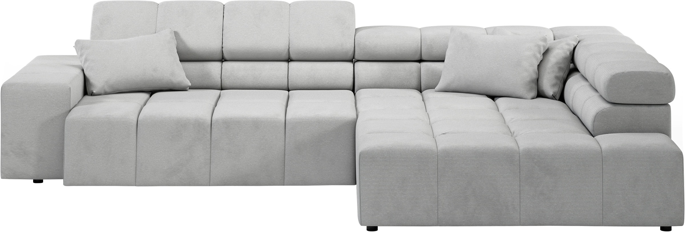 INOSIGN Ecksofa "Ancona incl. Kopfteilverstellung, Zierkissen Breite 319cm, günstig online kaufen