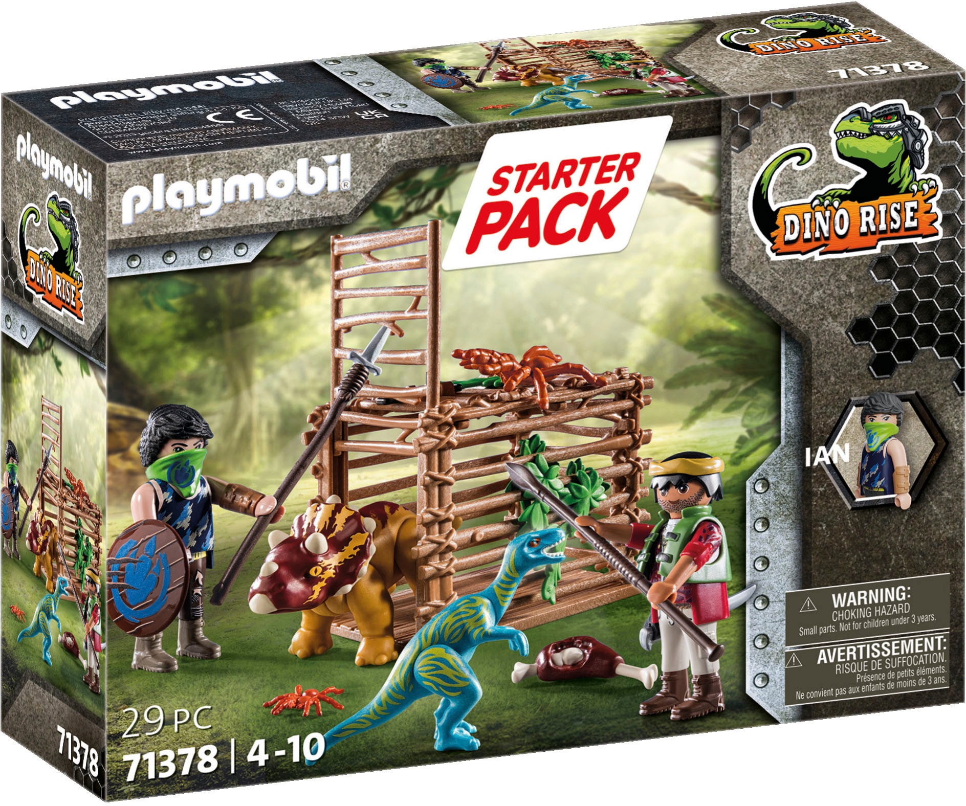 Playmobil® Konstruktions-Spielset »Starter Pack, Befreiung Triceratops (71378), Dino Rise«, (29 St.)