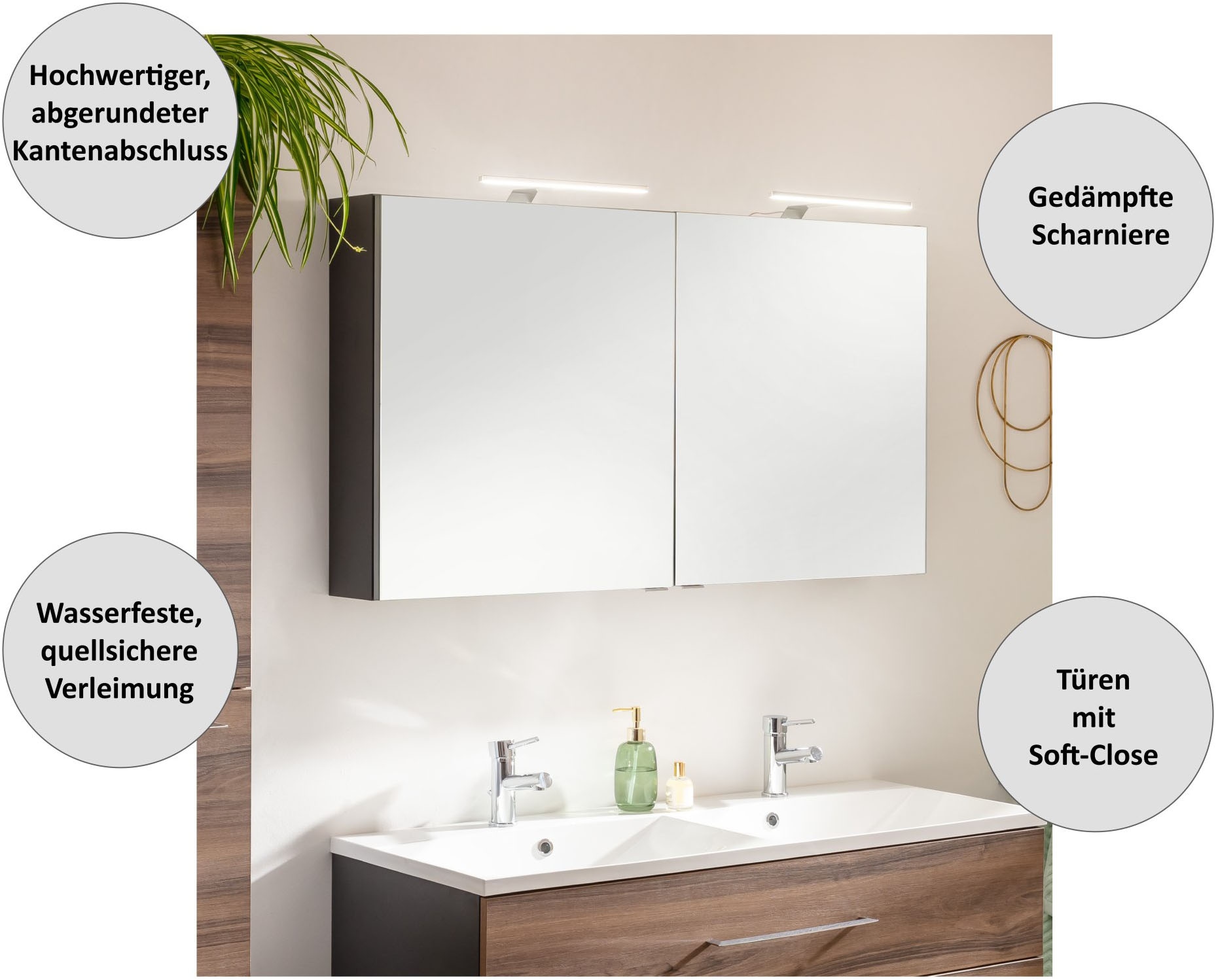 welltime Spiegelschrank »Lacona«