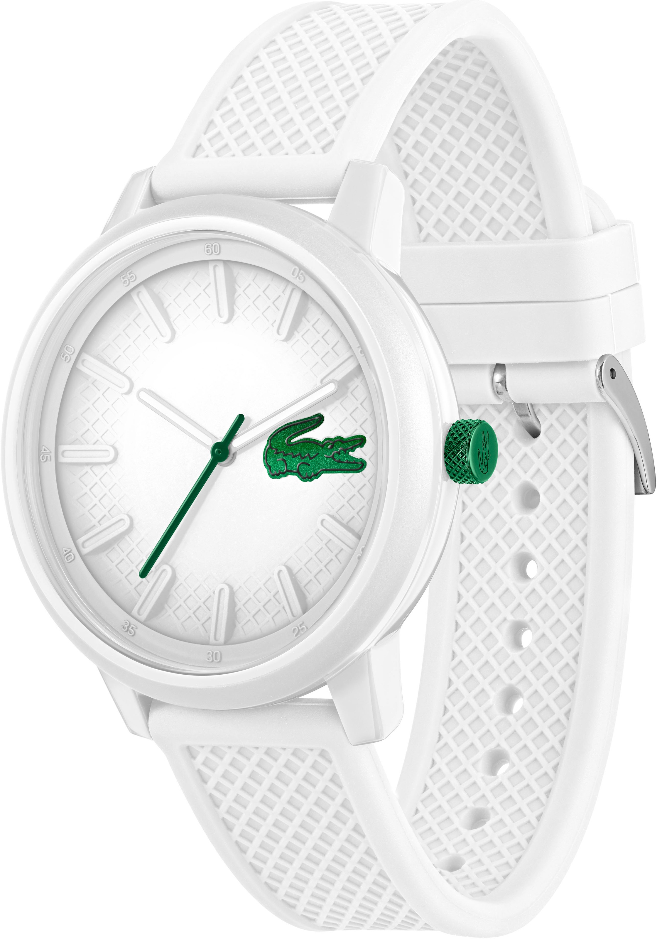 Lacoste Quarzuhr »LACOSTE.12.12«, Armbanduhr, Herrenuhr, Silikonarmband