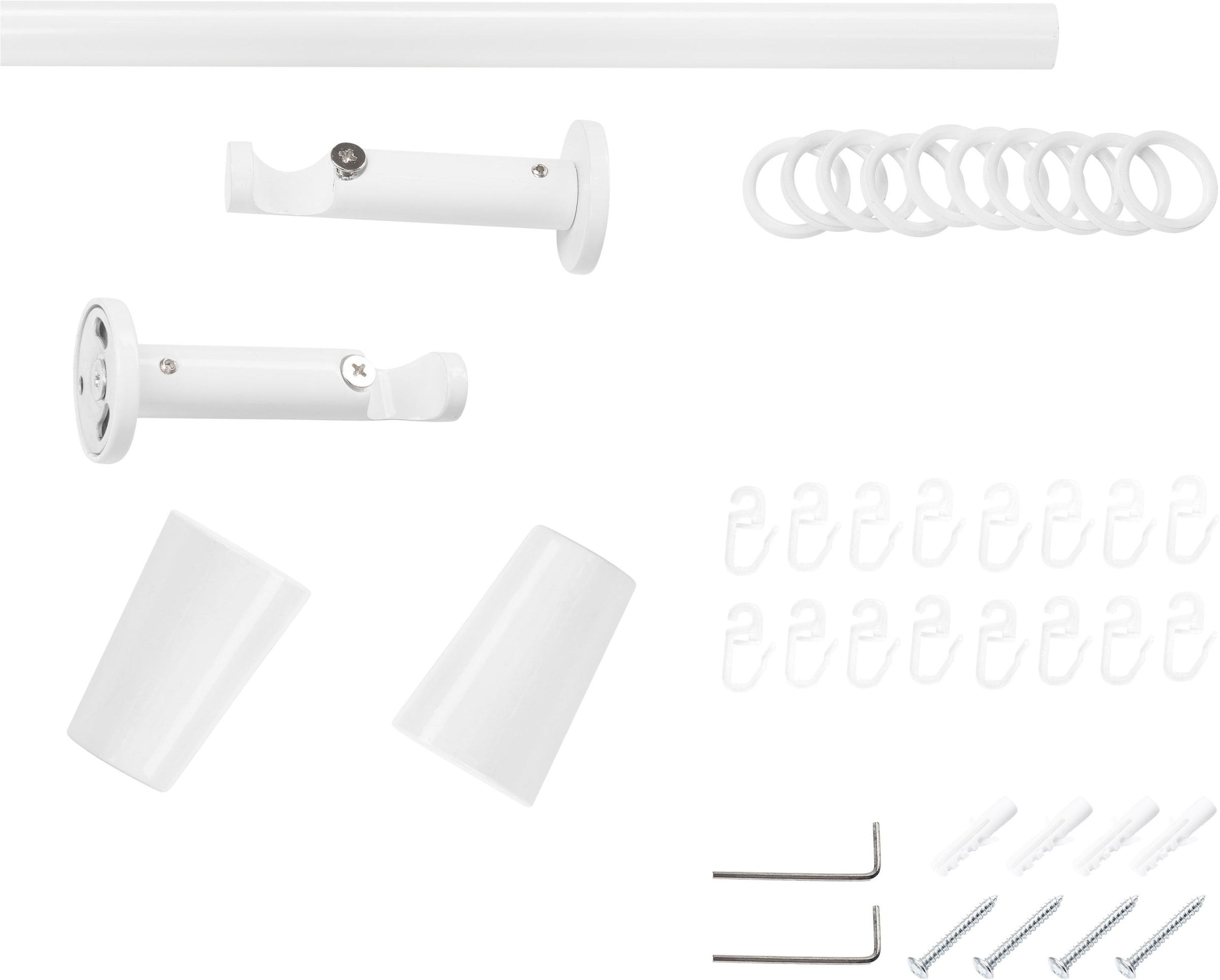 SN DECO GROUP Gardinenstange Ø 19 mm 1 läufig-läufig Fixmaß;kürzbar