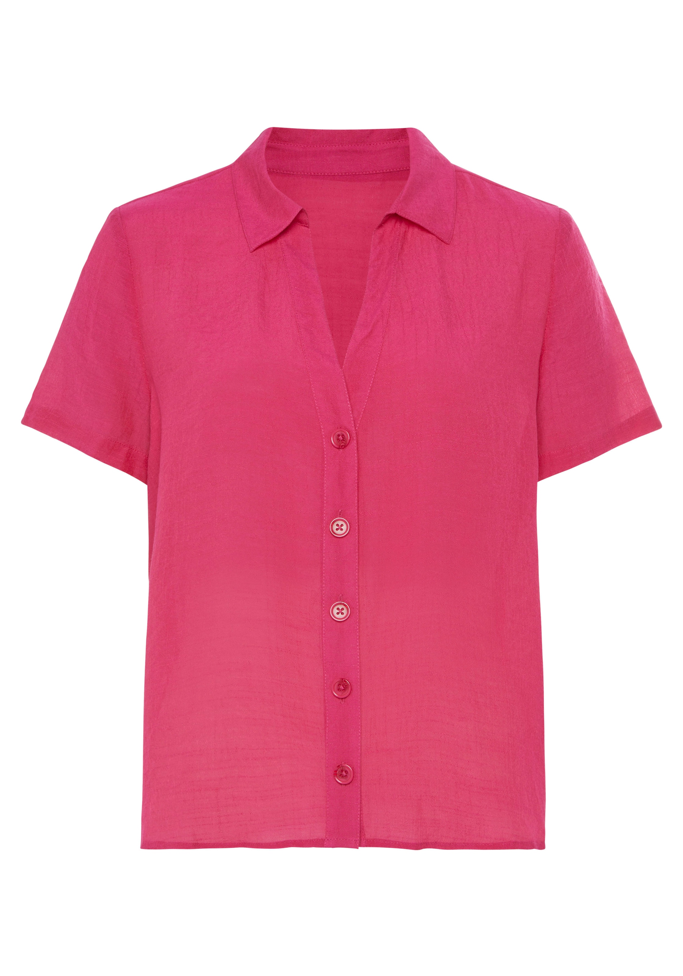 Knopfleiste, Vivance Kurzarmbluse, bestellen online Strandmode Hemdkragen mit Hemdbluse, und