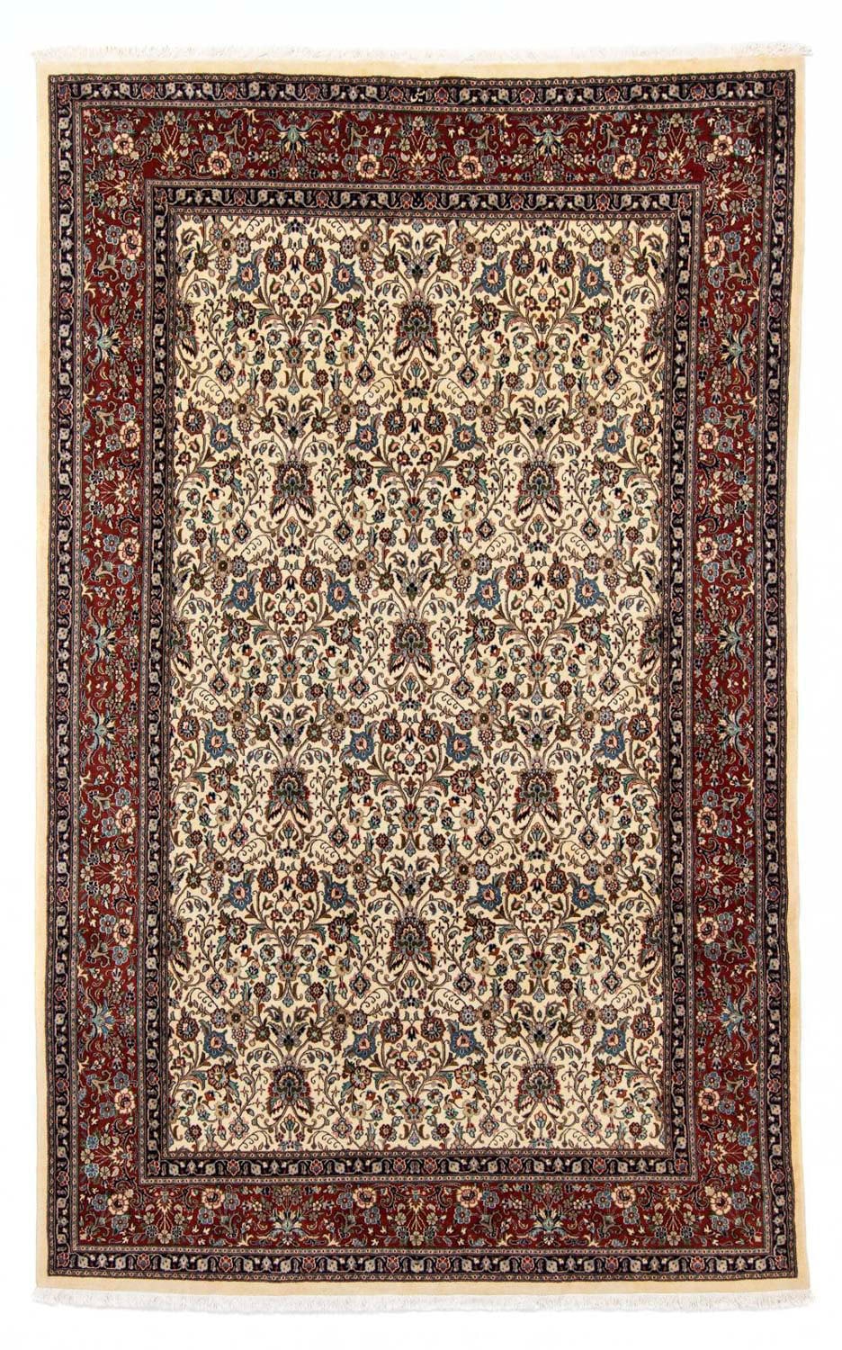 morgenland Wollteppich »Moud Blumenmuster Beige 293 x 195 cm«, rechteckig, günstig online kaufen