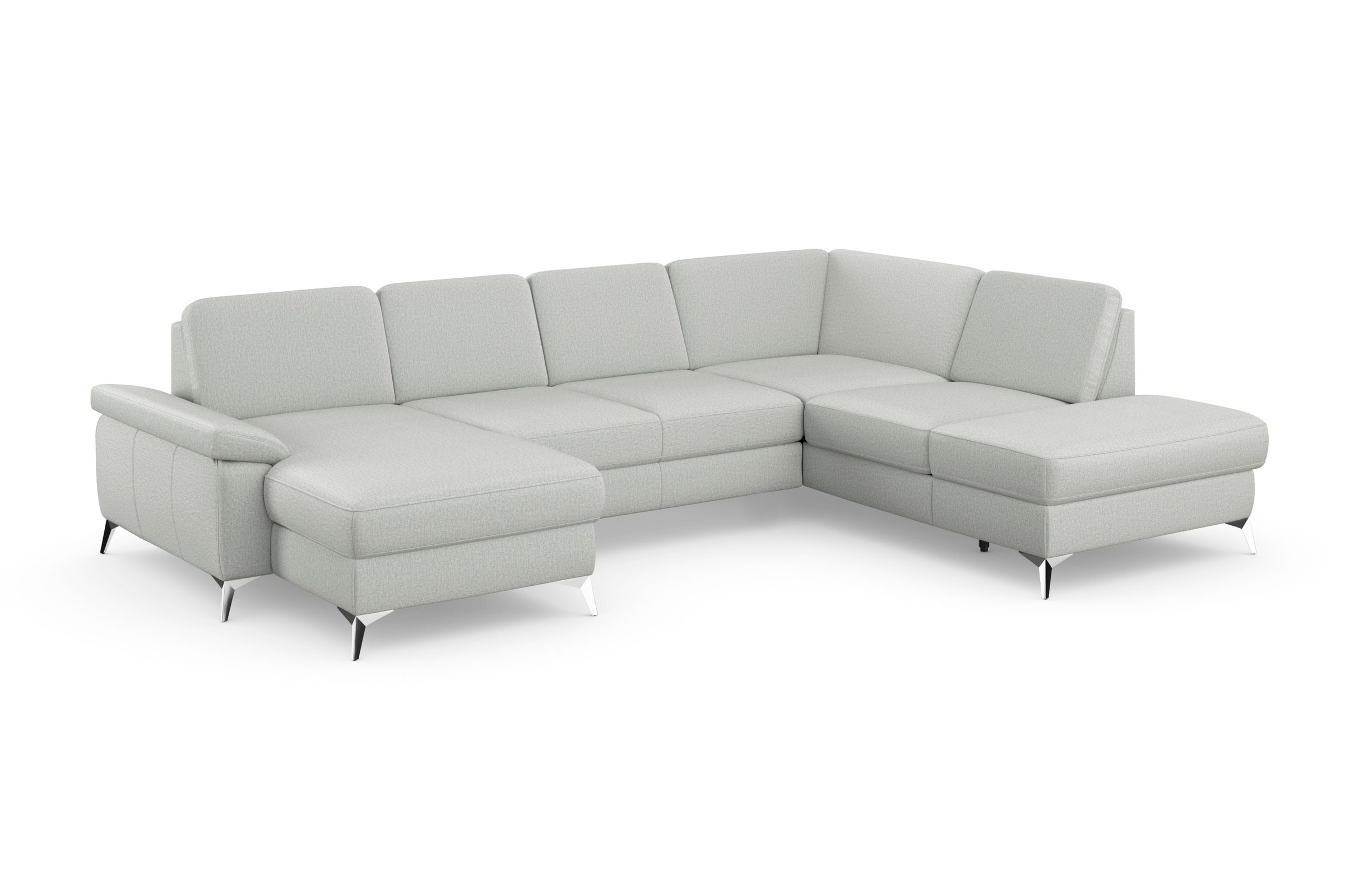sit&more Wohnlandschaft »Padua U-Form«, inklusive Sitztiefenverstellung, Armteilfunktion und Federkern