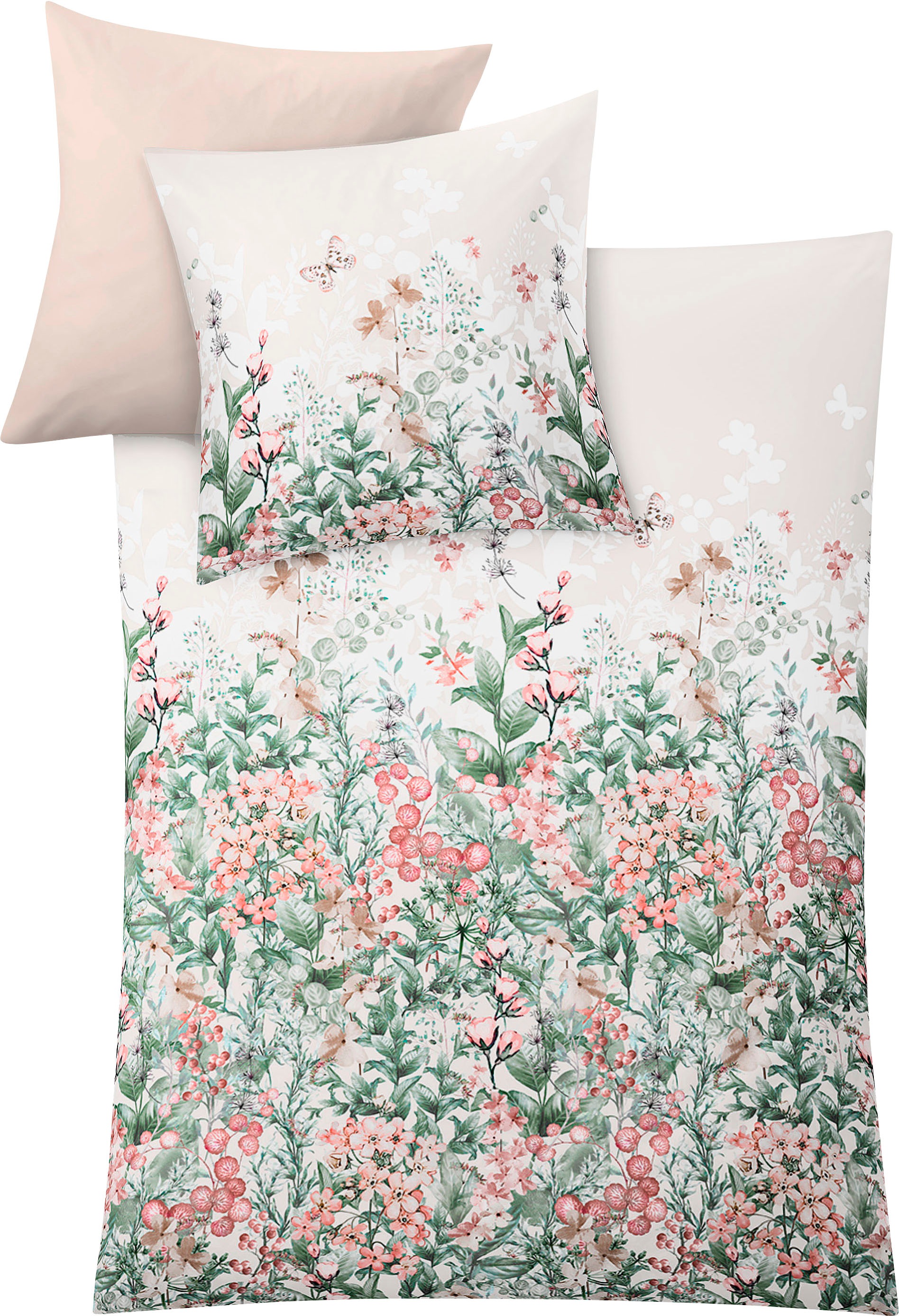 Kleine Wolke Wendebettwäsche »Jardin« 2 Stk. tlg. mit floralem Muster günstig online kaufen