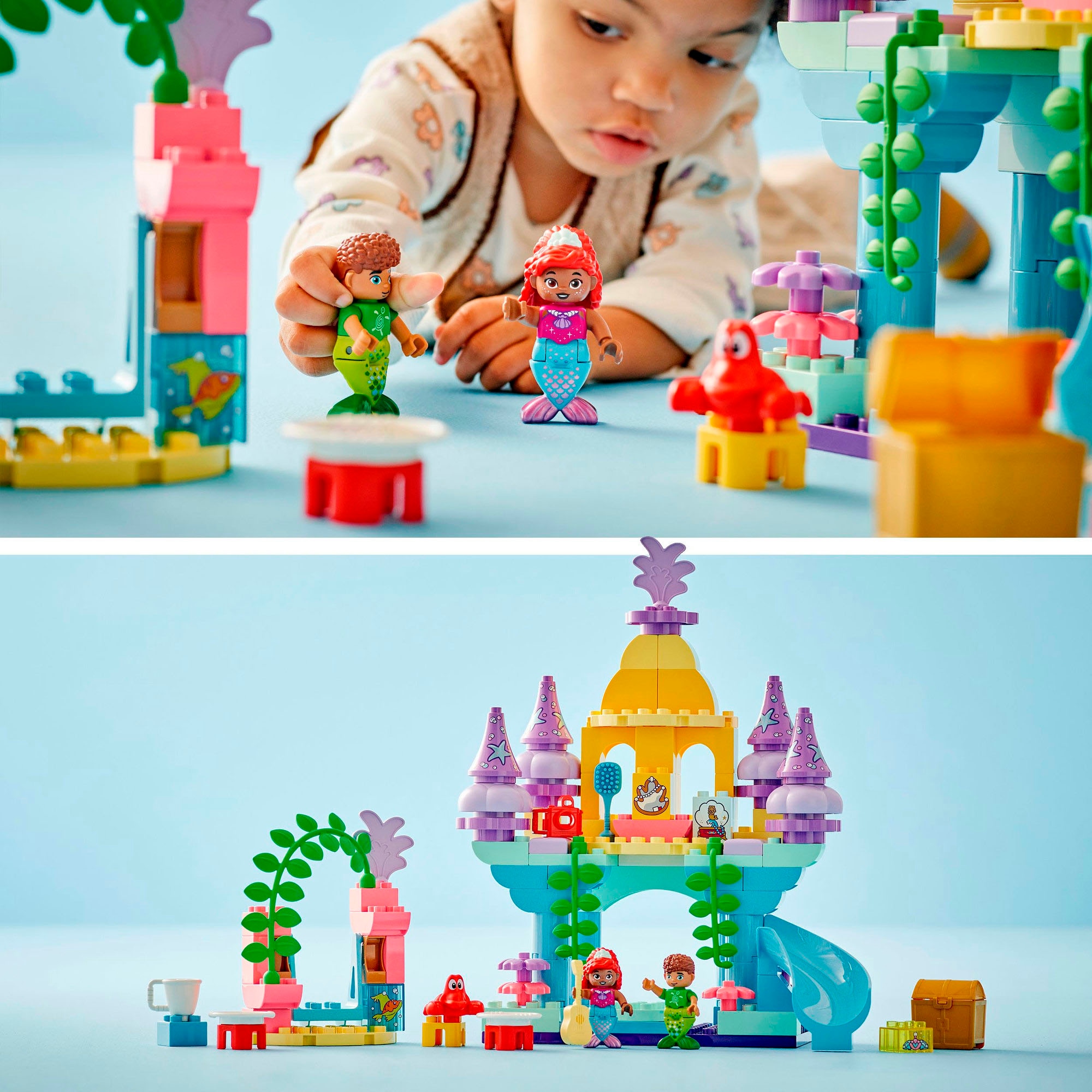 LEGO® Konstruktionsspielsteine »Arielles magischer Unterwasserpalast (10435), LEGO DUPLO Disney™«, (116 St.), Made in Europe