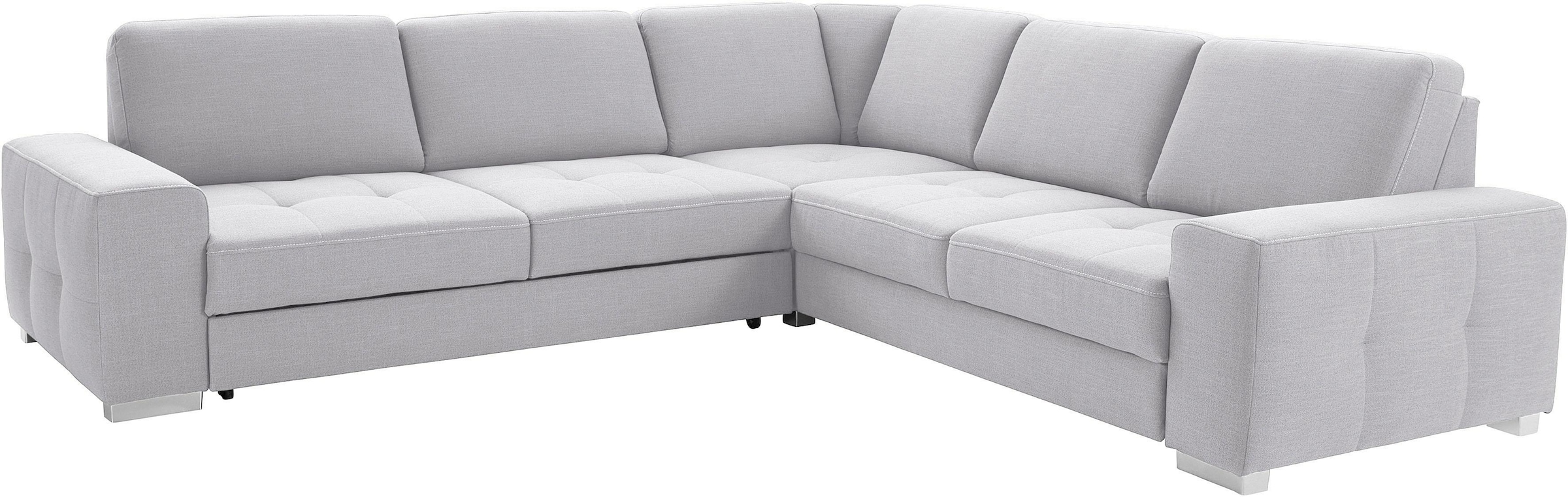 sit&more Ecksofa »Santorini L-Form«, mit Federkern und Sitztiefenverstellung, wahlweise mit Bettfunktion