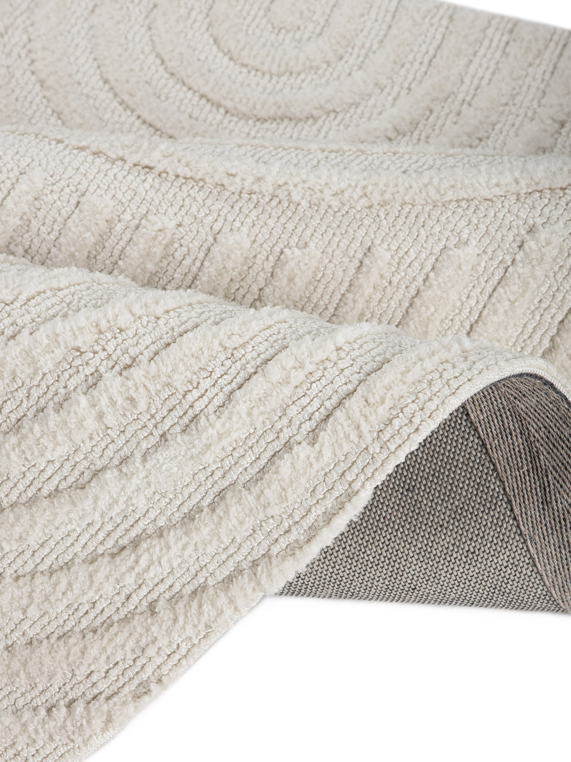 carpetfine Teppich »Holly Zen 1«, rund, 12 mm Höhe, Hoch-Tief-Effekt, geometrisch, Zeitloses Design, dekoratives Highlight