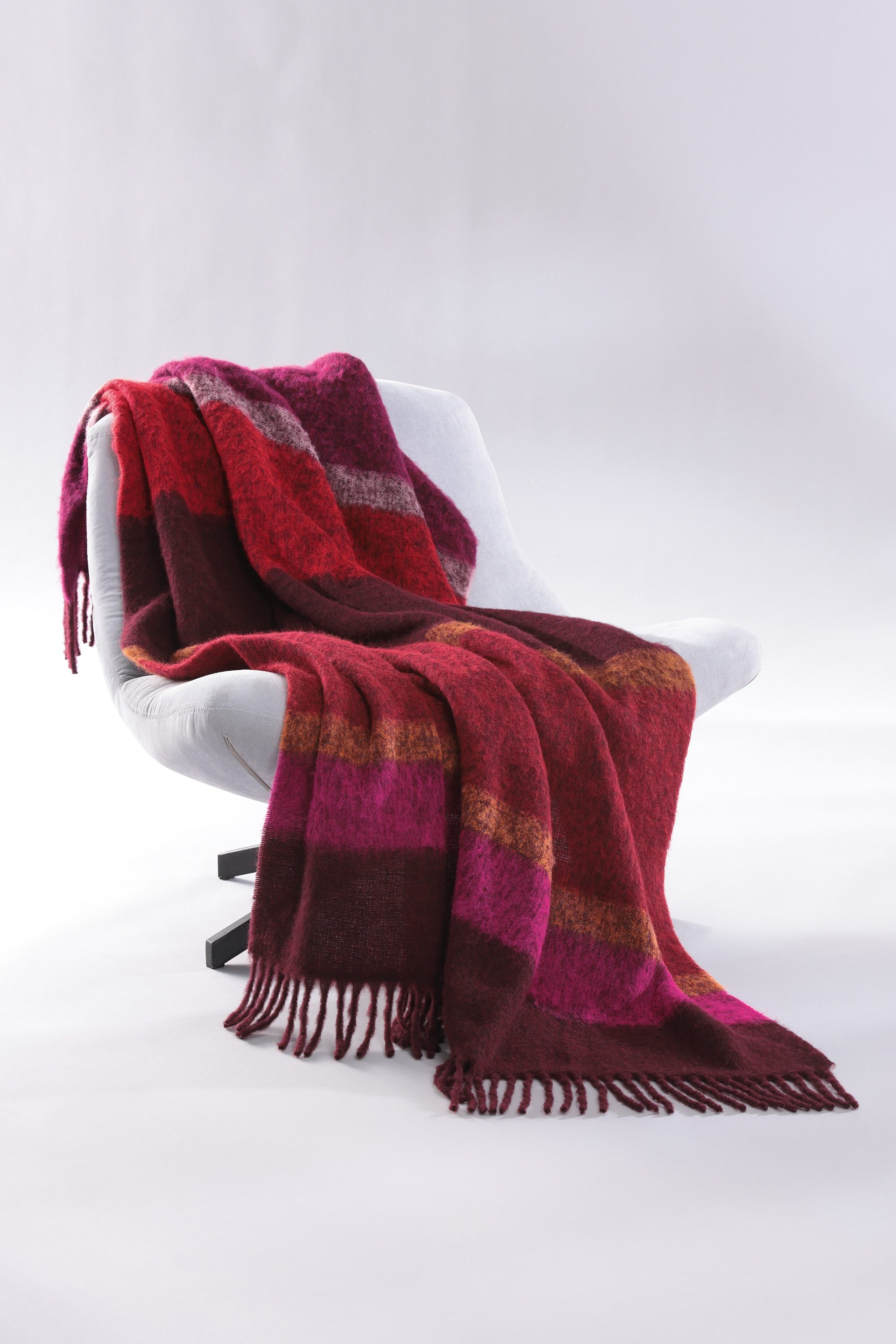 Biederlack Plaid »Mit hochwertigen Fransen«