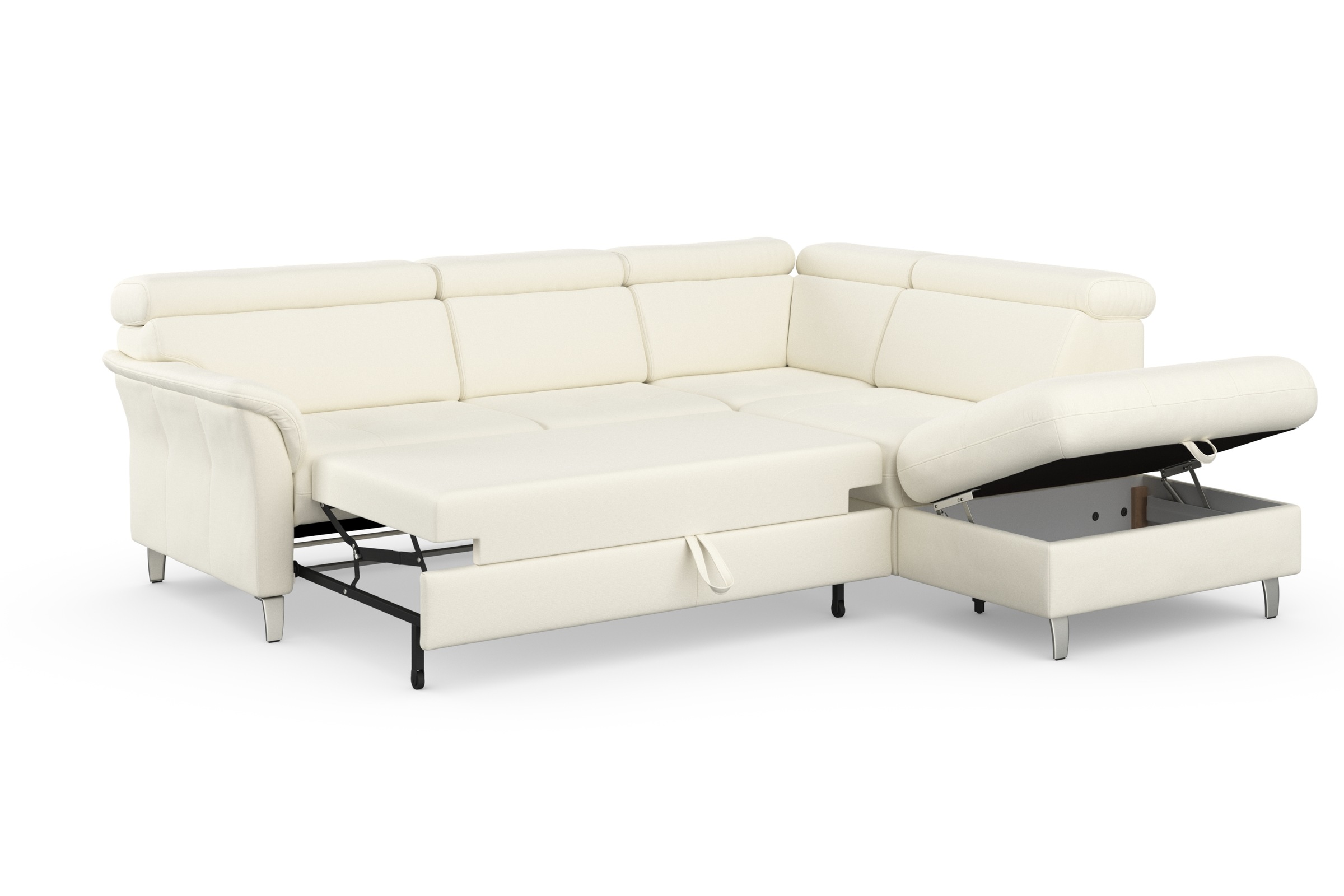 sit&more Ecksofa »Marano L-Form«, inklusive Kopfteilverstellung, wahlweise mit Bettfunktion, Bettkasten