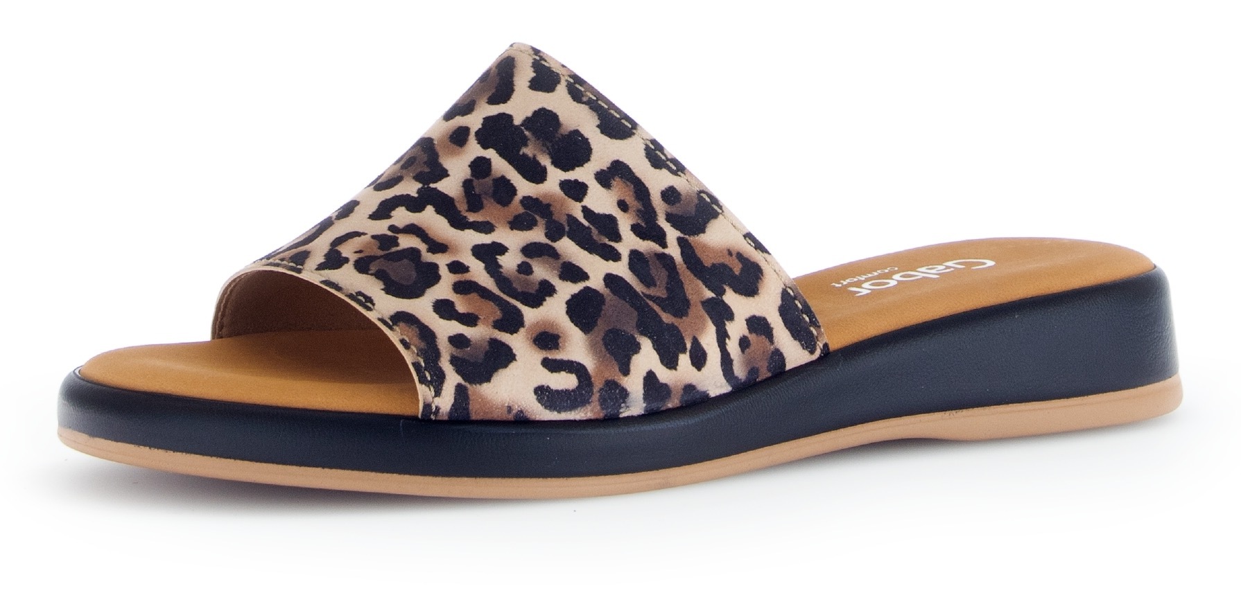 GABOR Pantolette »RHODOS«, Sommerschuh, Komfortschuh, kleiner Stretcheinsatz, Weite G (=weit) leo 36 36 Basic Pantolette zum Schlupfen, G-Weite