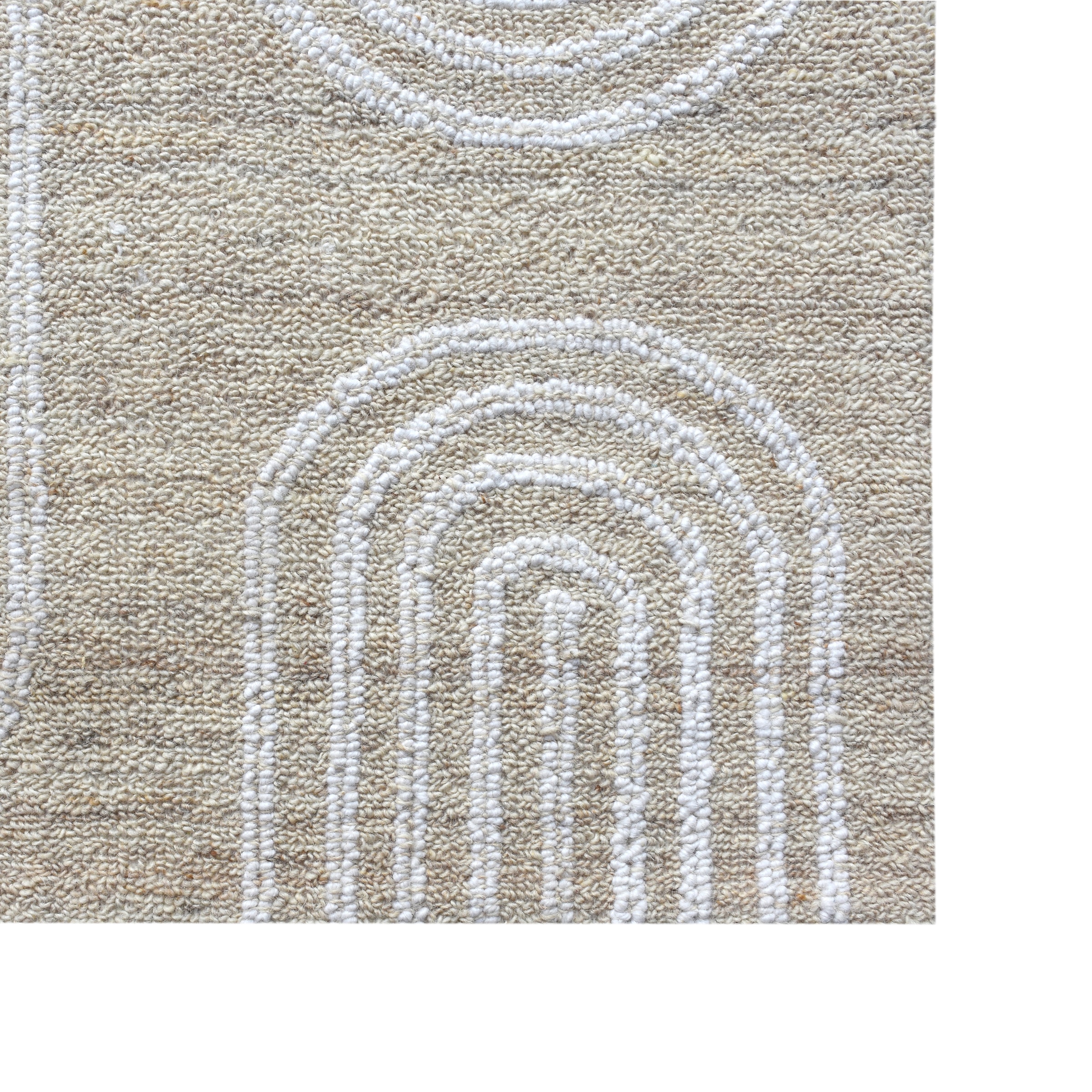 my home Wollteppich »Boras, handgefertigt, Wolle, Hoch-Tief-Struktur,« rechteckig 11 mm Höhe einfarbig, Wolle, Teppich, Wohnzimmer, Schlafzimmer, Esszimmer