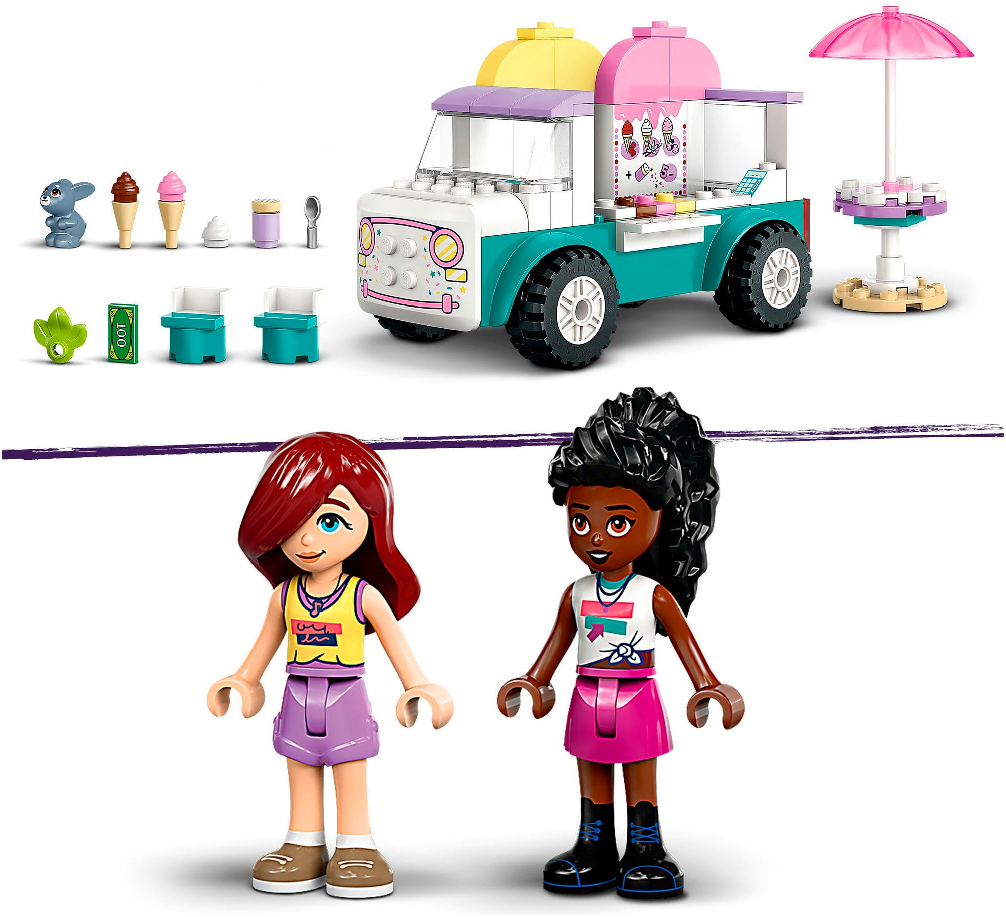 LEGO® Konstruktionsspielsteine »Heartlake City Eiswagen (42644), LEGO Friends«, (92 St.), Made in Europe