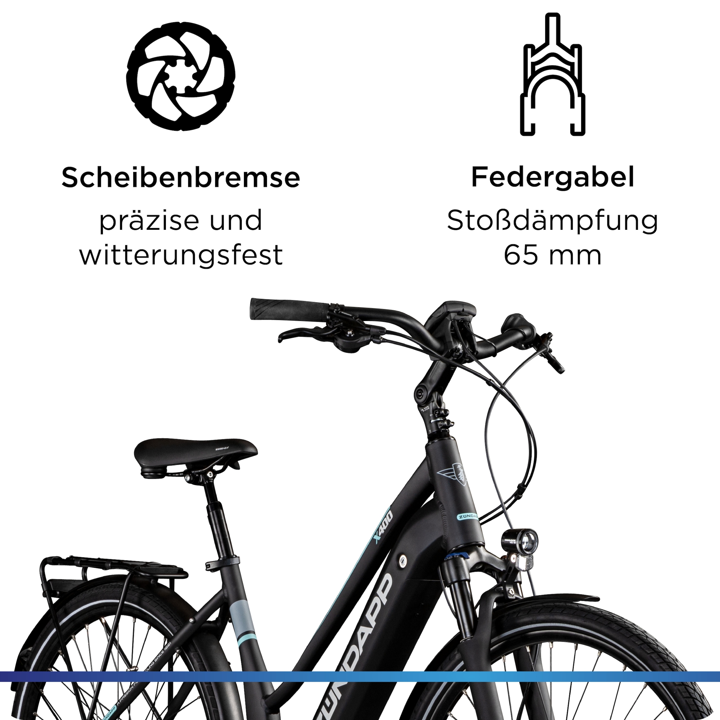 Zündapp E-Bike »X400«, 11 Gang, Shimano, Deore XT, Mittelmotor 250 W, Pedelec, Elektrofahrrad für Damen u. Herren