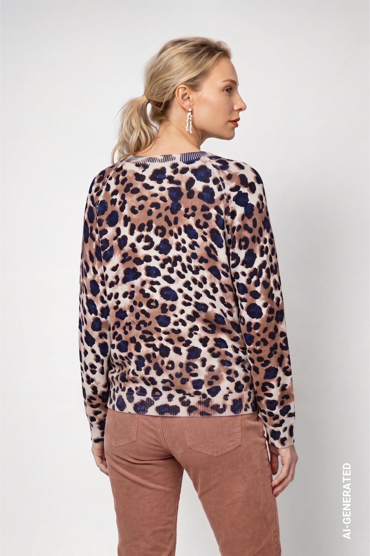 Monari Strickpullover Regular fit mit Leomuster
